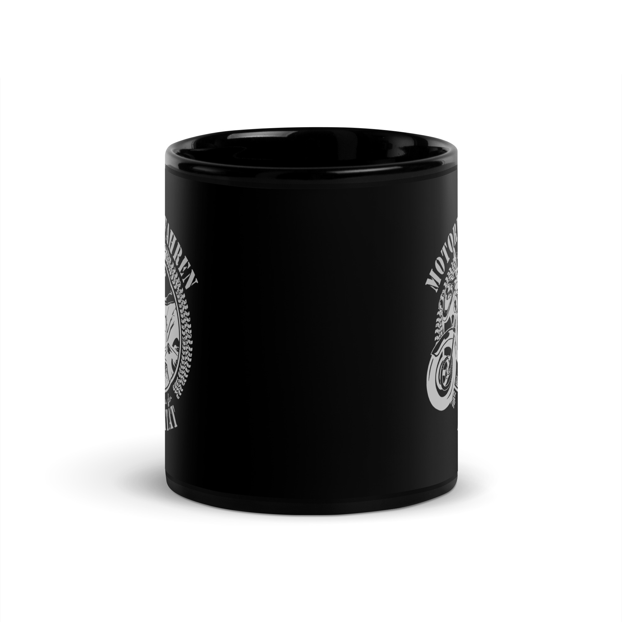 Motorrad fahren ist meine Flucht aus der Realität – Schwarze glänzende Tasse – Bild 3