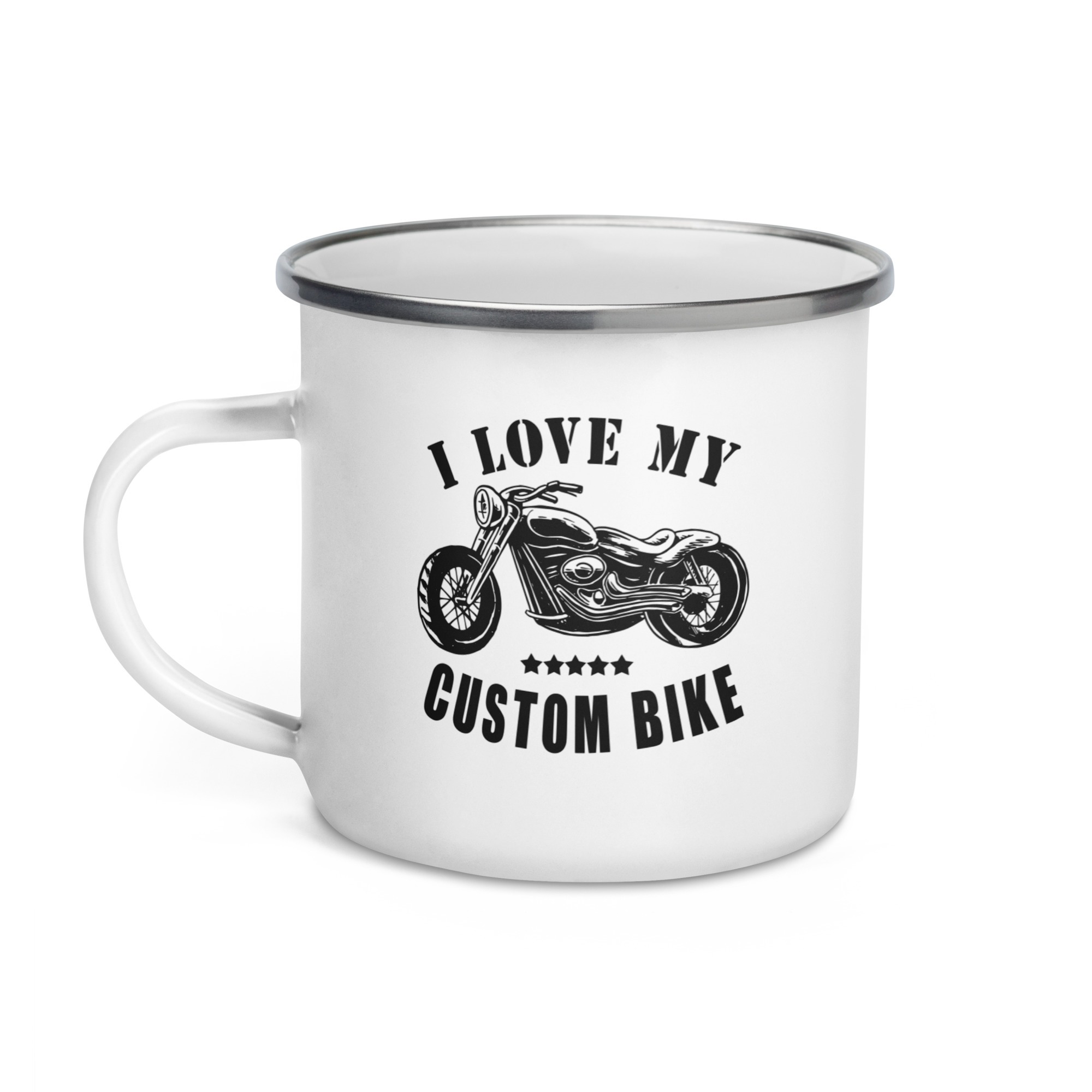 I Love my custom bike - Emailletasse – Bild 3