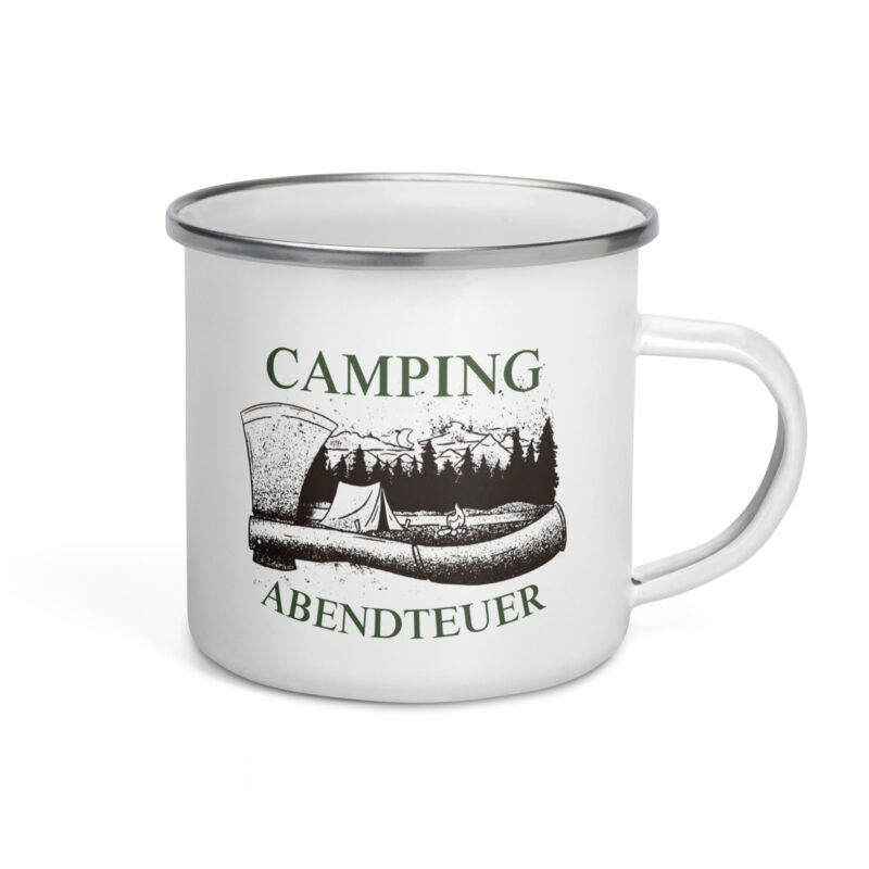 Camping Abendteuer - Emailletasse