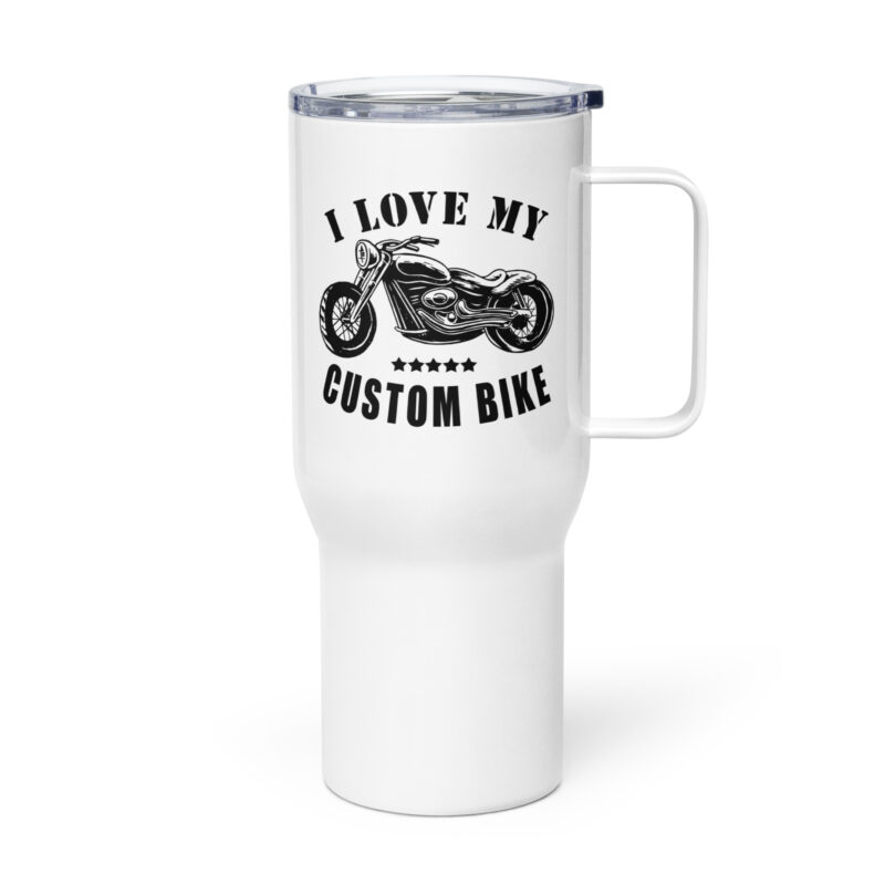 I Love my custom bike - Reisebecher mit Griff