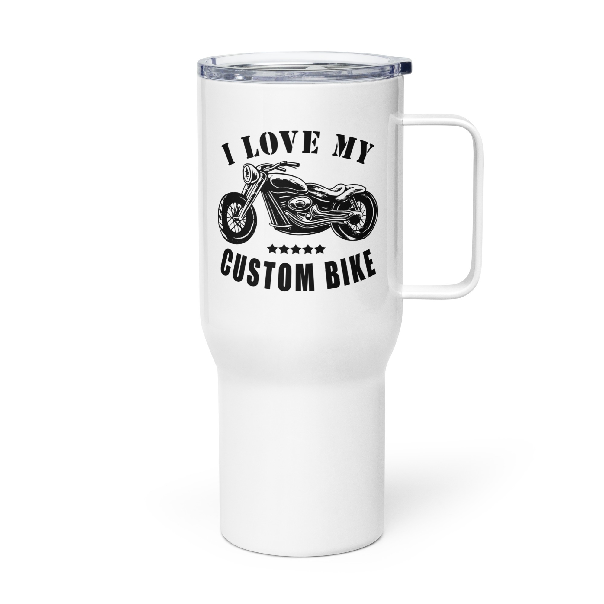 I Love my custom bike - Reisebecher mit Griff