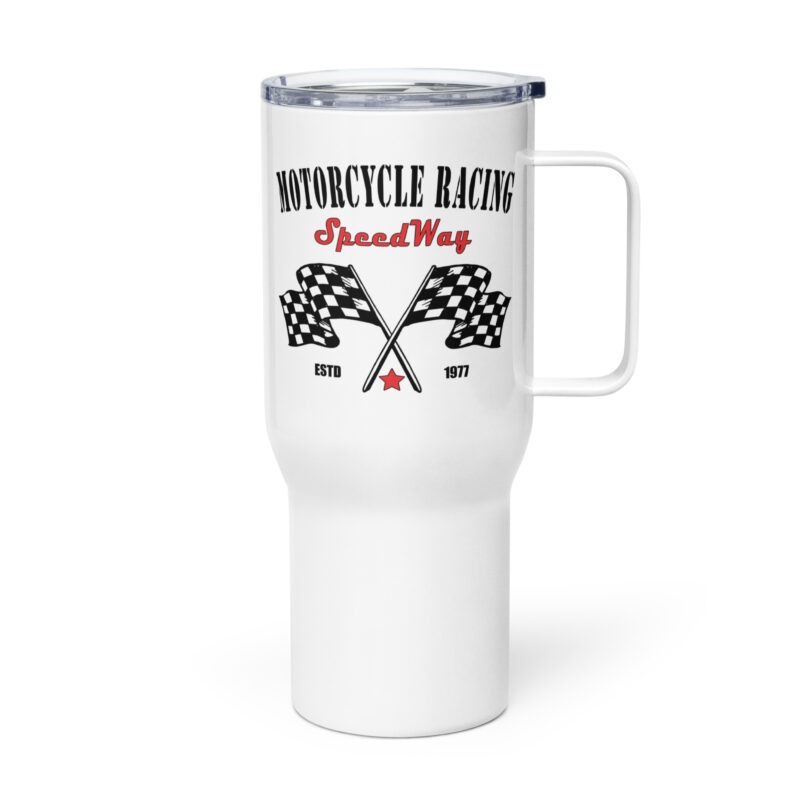 Motorcycle Racing - Motorradrennen - Reisebecher mit Griff