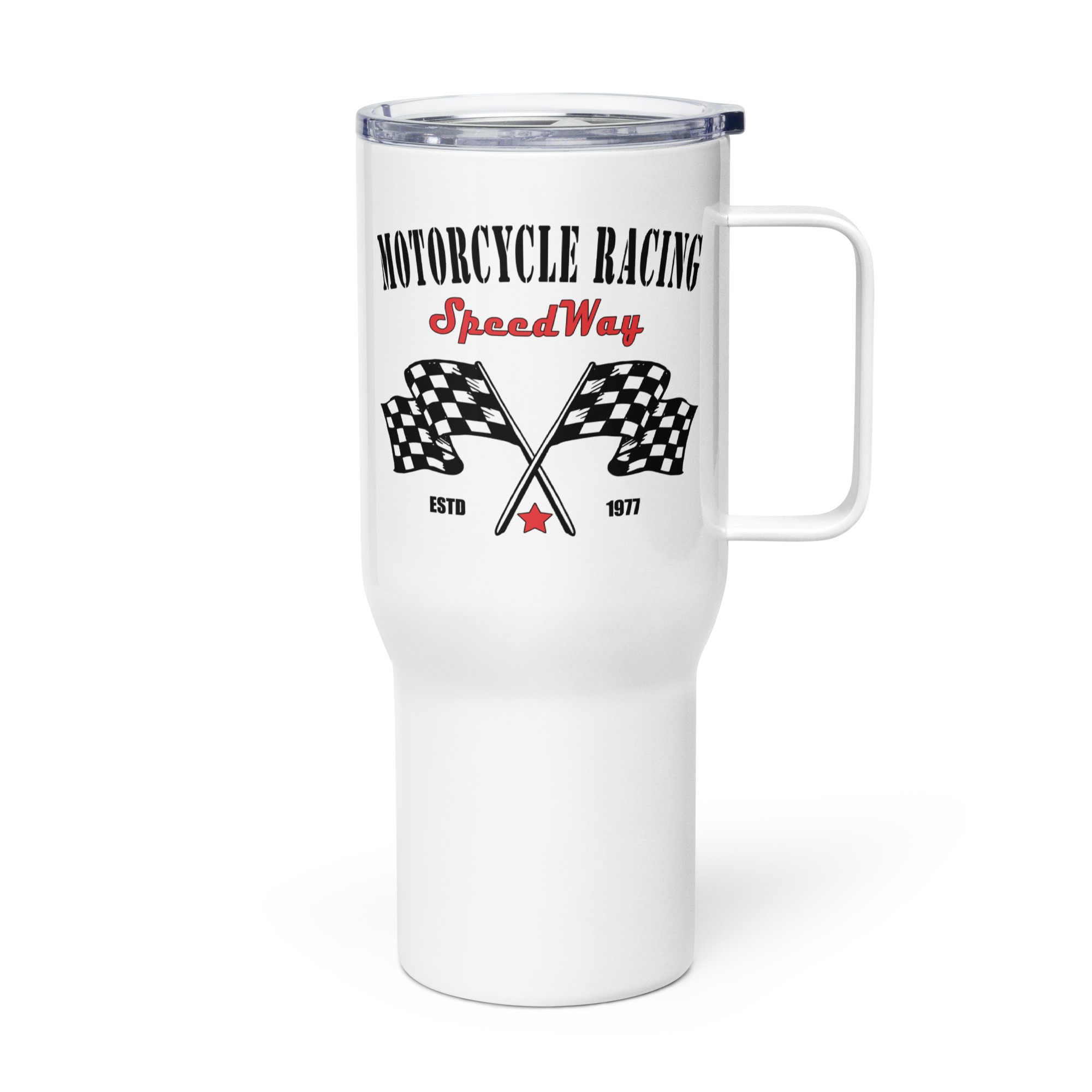 Motorcycle Racing - Motorradrennen - Reisebecher mit Griff