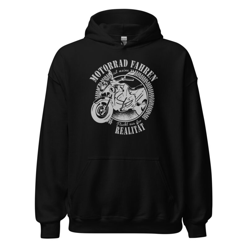Motorrad fahren ist meine Flucht aus der Realität – Unisex-Kapuzenpullover