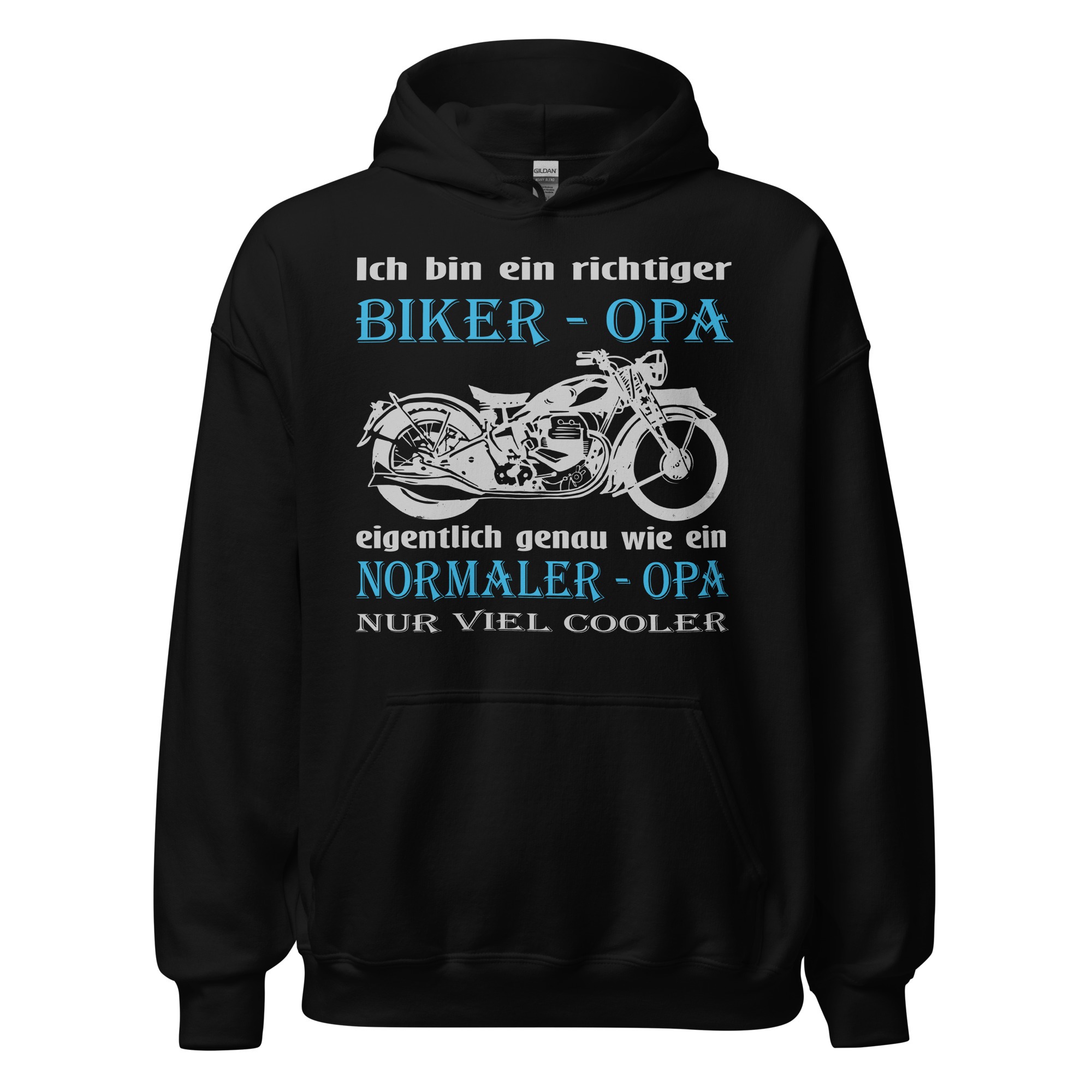 Ich bin ein richtiger Biker – Opa, eigentlich genau wie ein Normaler – Opa, nur viel cooler – Unisex-Kapuzenpullover