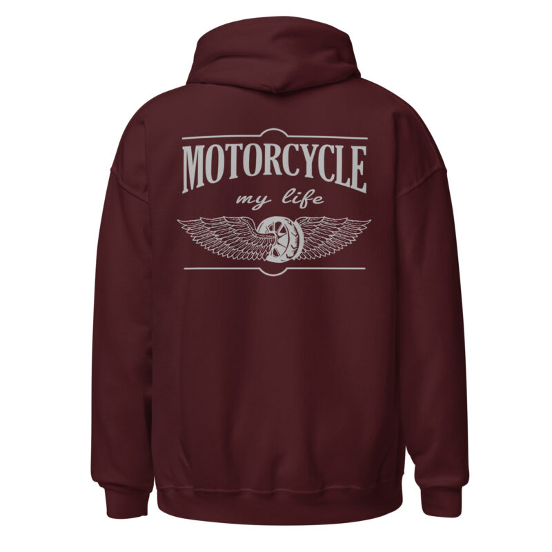 Motorcycle my life – Motorradfahren ist mein Leben – Unisex-Kapuzenpullover