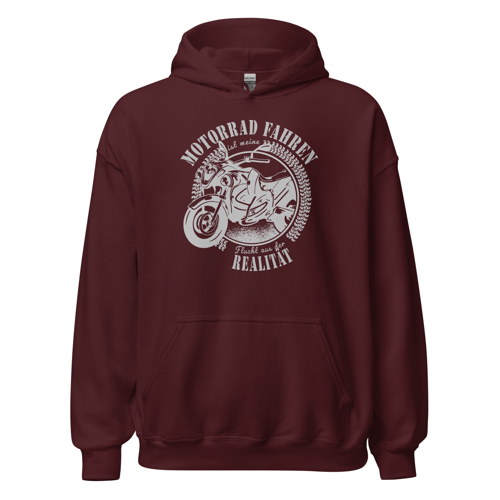 Motorrad fahren ist meine Flucht aus der Realität – Unisex-Kapuzenpullover – Bild 3