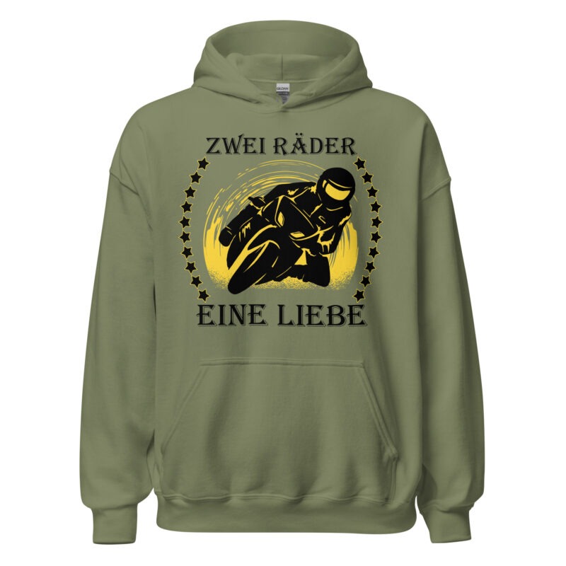 Zwei Räder eine Liebe - Motorrad - Unisex-Kapuzenpullover