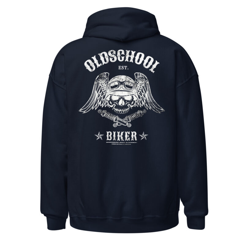 Oldschool Biker - Motorradfahrer der Alten Schule - Unisex-Kapuzenpullover