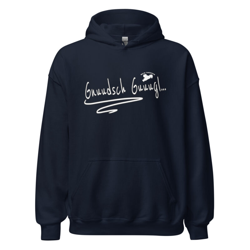 Gnuudsch Guuugl - Knutschkugel - Sächsisch - Spruch - Unisex-Kapuzenpullover
