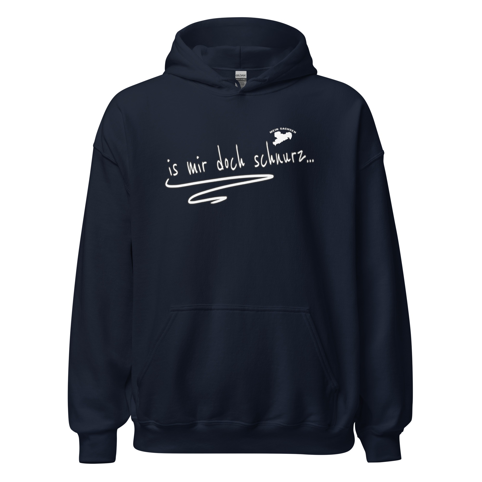 is mir doch schnurz - Sächsisch - Spruch - Unisex-Kapuzenpullover – Bild 3