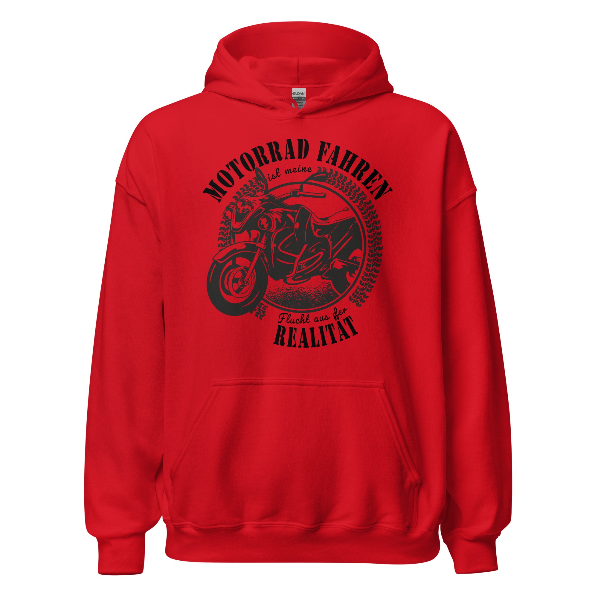 Motorrad fahren ist meine Flucht aus der Realität - Unisex-Kapuzenpullover – Bild 4