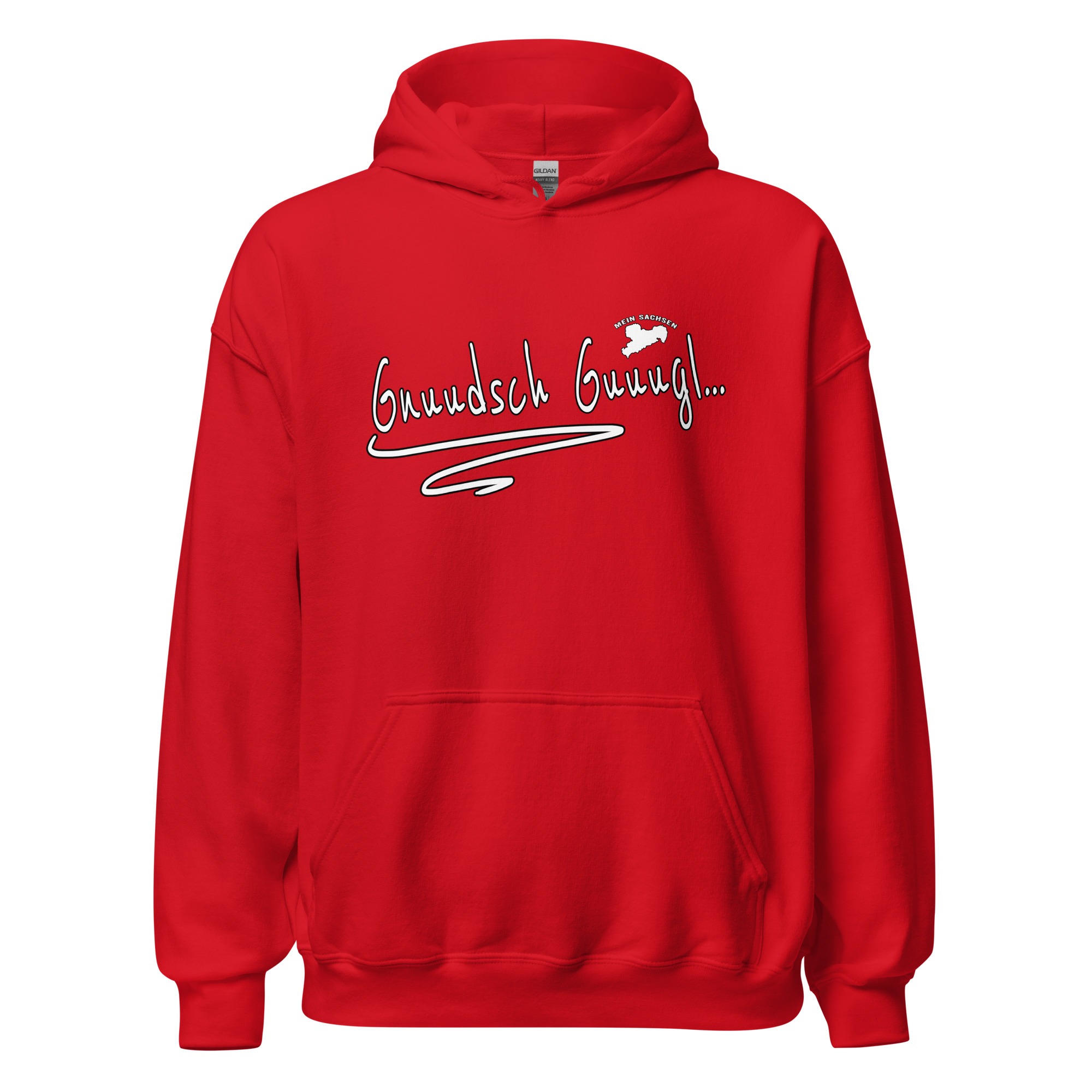 Gnuudsch Guuugl - Knutschkugel - Sächsisch - Spruch - Unisex-Kapuzenpullover – Bild 3