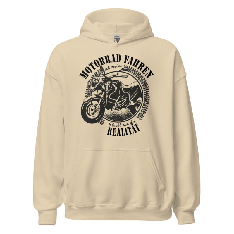 Motorrad fahren ist meine Flucht aus der Realität - Unisex-Kapuzenpullover