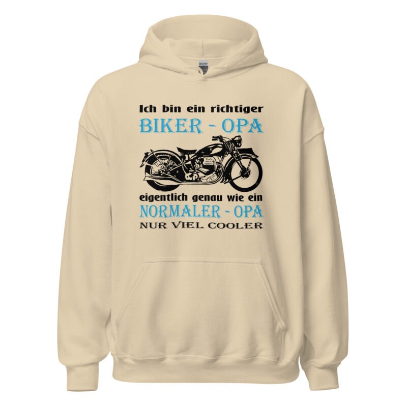 Ich bin ein richtiger Biker - Opa, eigentlich genau wie ein Normaler - Opa, nur viel cooler - Unisex-Kapuzenpullover