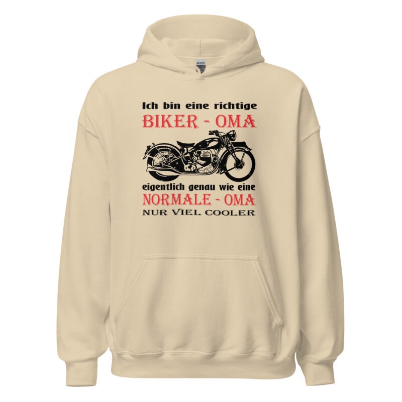 Ich bin eine richtige Biker – Oma, eigentlich genau wie eine Normale – Oma, nur viel cooler – Unisex-Kapuzenpullover