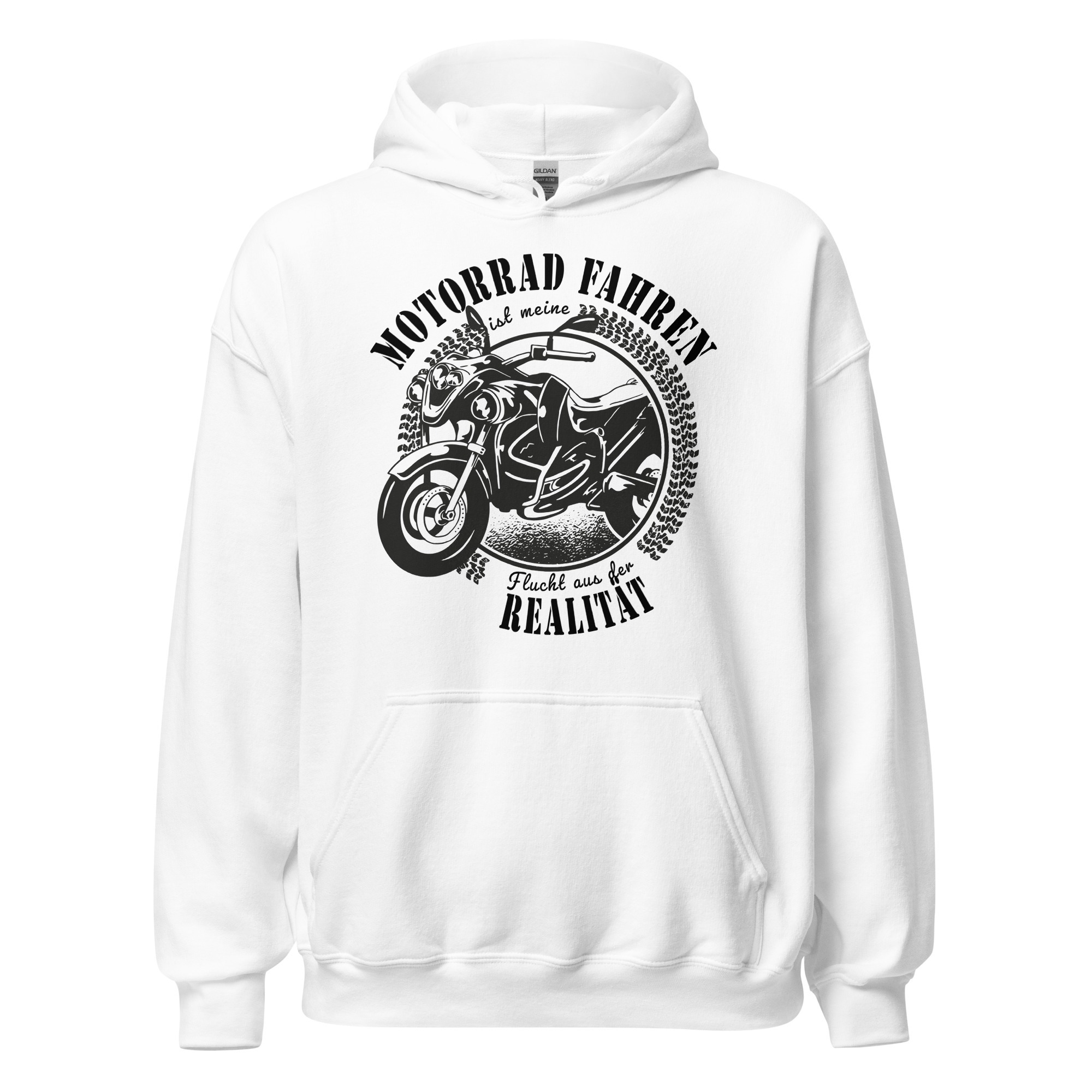 Motorrad fahren ist meine Flucht aus der Realität - Unisex-Kapuzenpullover – Bild 6