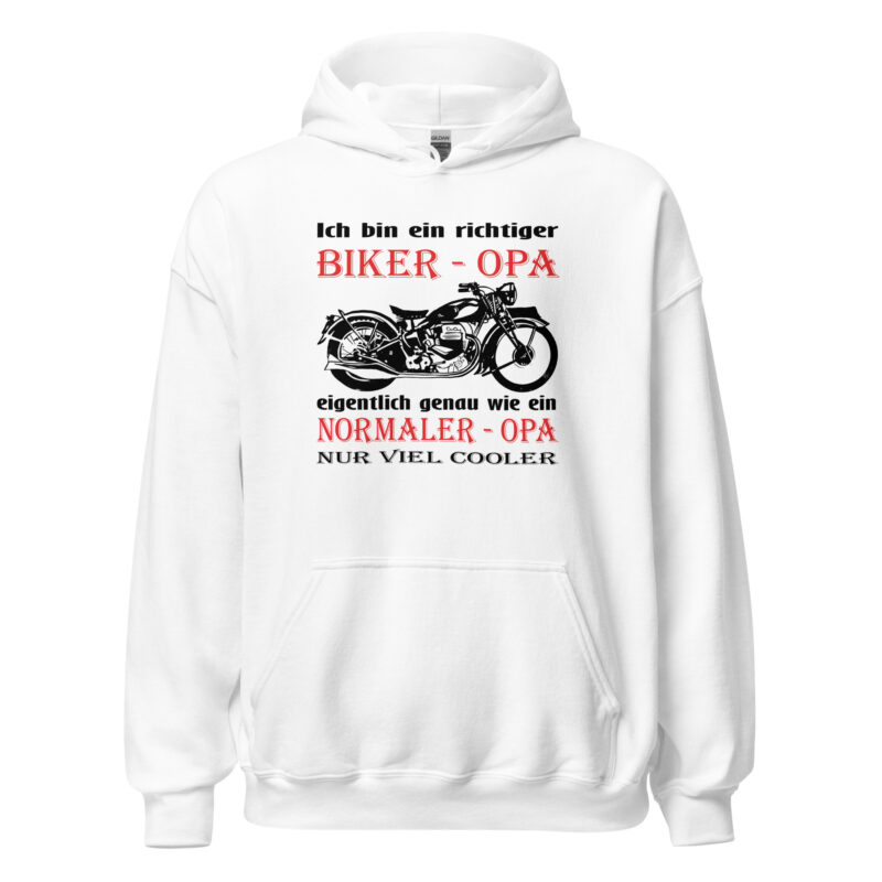Ich bin ein richtiger Biker - Opa, eigentlich genau wie ein Normaler - Opa, nur viel cooler - Unisex-Kapuzenpullover