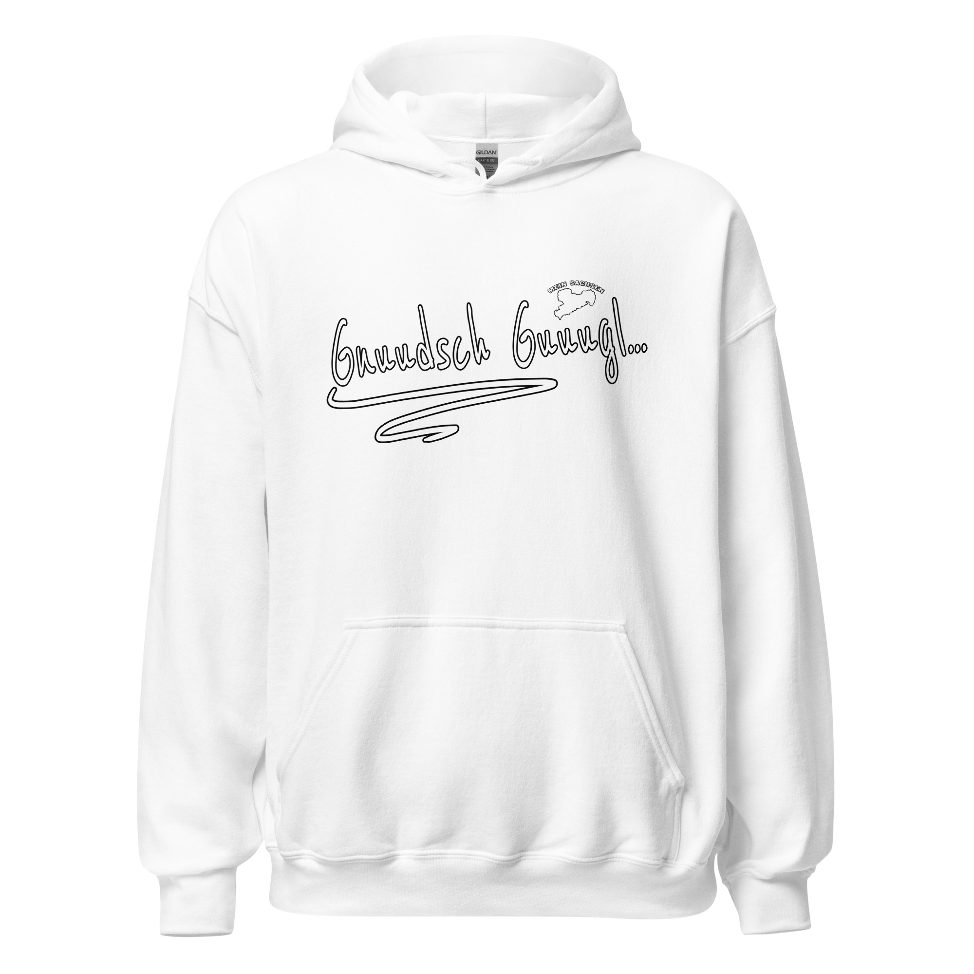 Gnuudsch Guuugl - Knutschkugel - Sächsisch - Spruch - Unisex-Kapuzenpullover – Bild 5