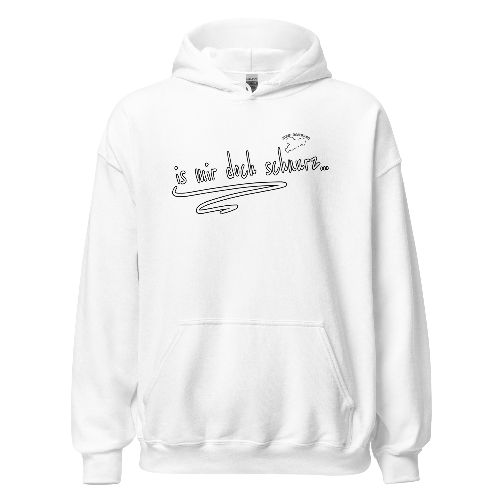 is mir doch schnurz - Sächsisch - Spruch - Unisex-Kapuzenpullover – Bild 6
