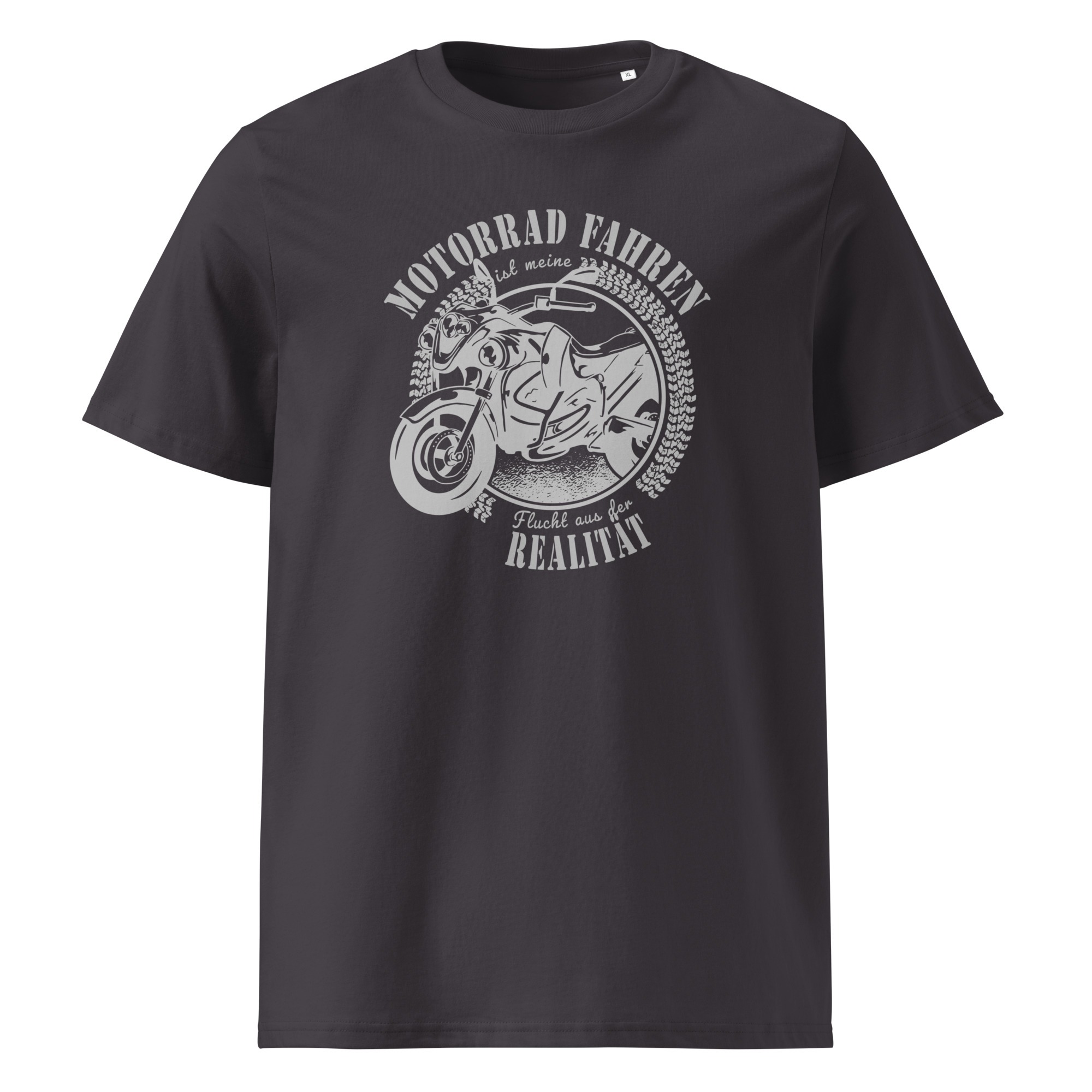 Motorrad fahren ist meine Flucht aus der Realität – Unisex-Bio-Baumwoll-T-Shirt – Bild 5