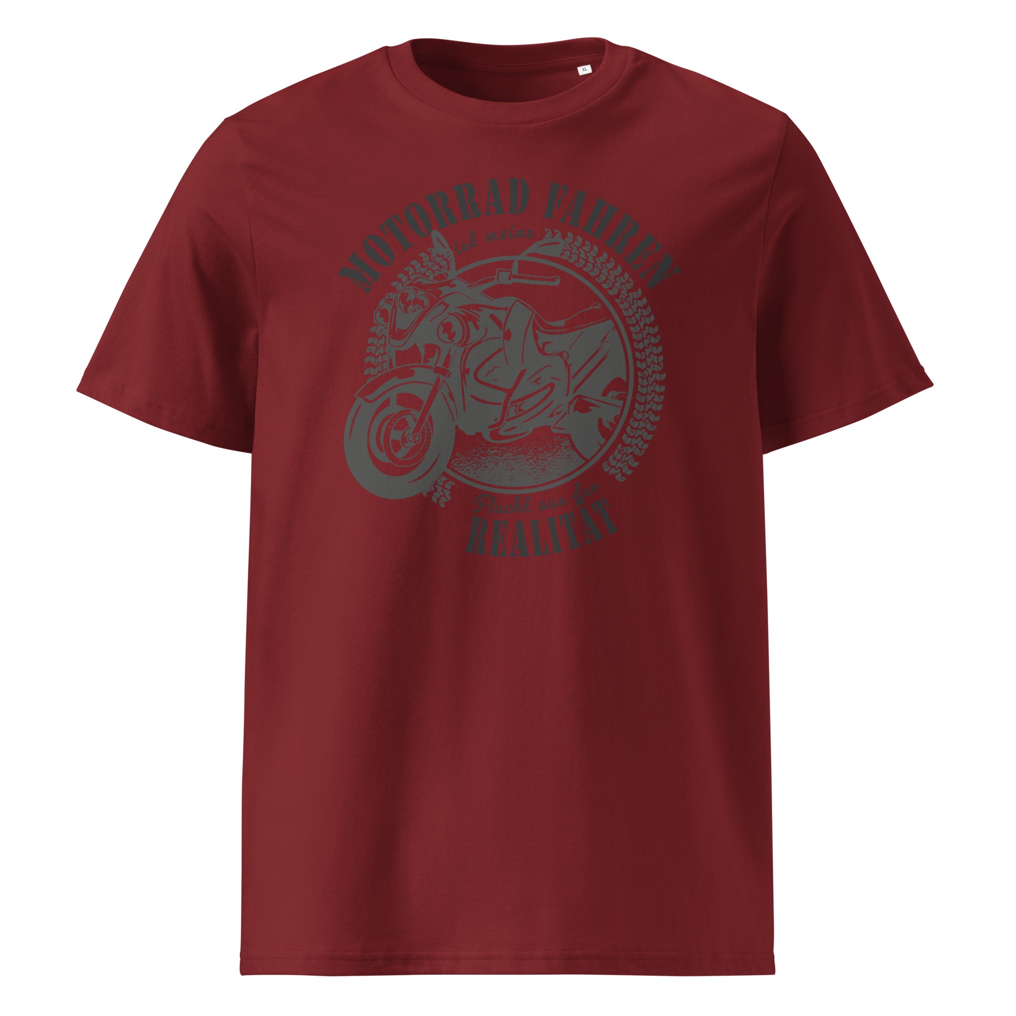 Motorrad fahren ist meine Flucht aus der Realität - Unisex-Bio-Baumwoll-T-Shirt – Bild 4