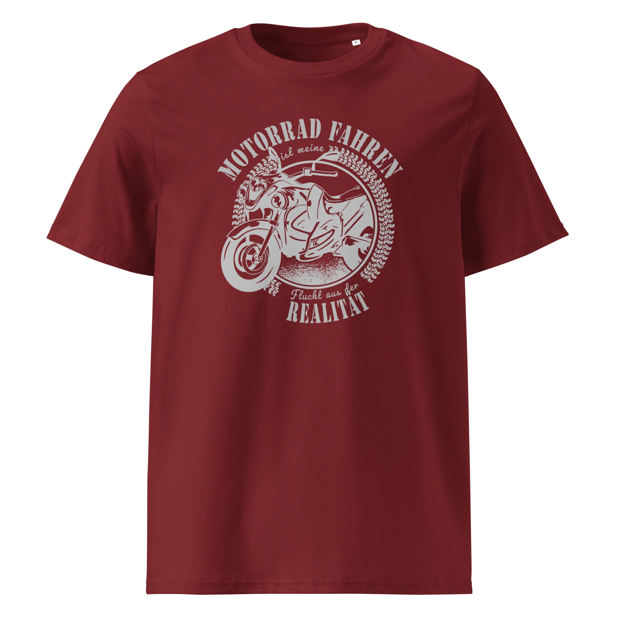 Motorrad fahren ist meine Flucht aus der Realität – Unisex-Bio-Baumwoll-T-Shirt – Bild 4