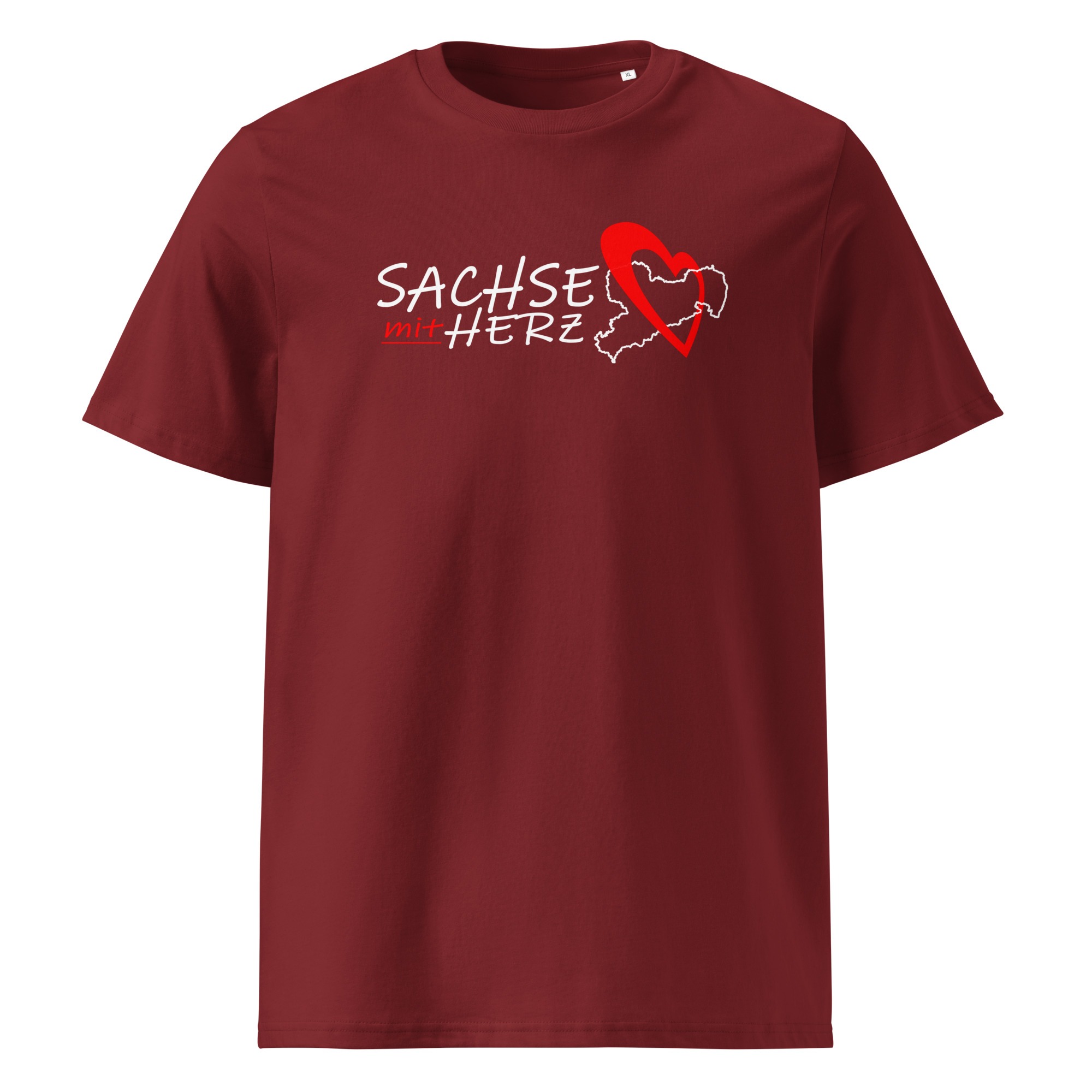 Sachse mit Herz - Unisex-Bio-Baumwoll-T-Shirt – Bild 3