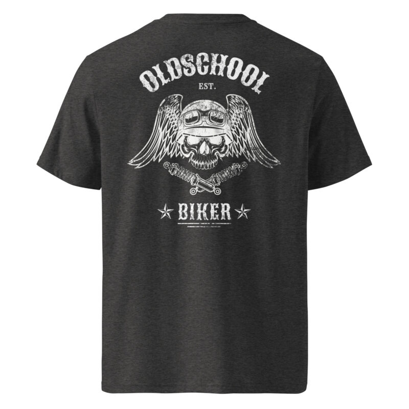 Oldschool Biker - Motorradfahrer der Alten Schule - Unisex-Bio-Baumwoll-T-Shirt