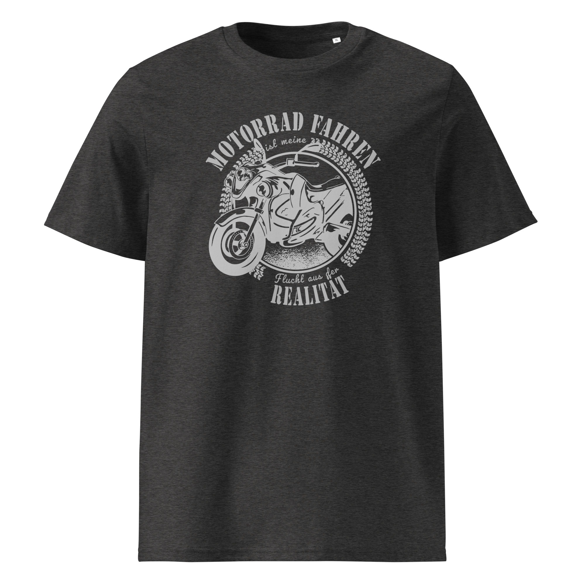 Motorrad fahren ist meine Flucht aus der Realität – Unisex-Bio-Baumwoll-T-Shirt – Bild 3