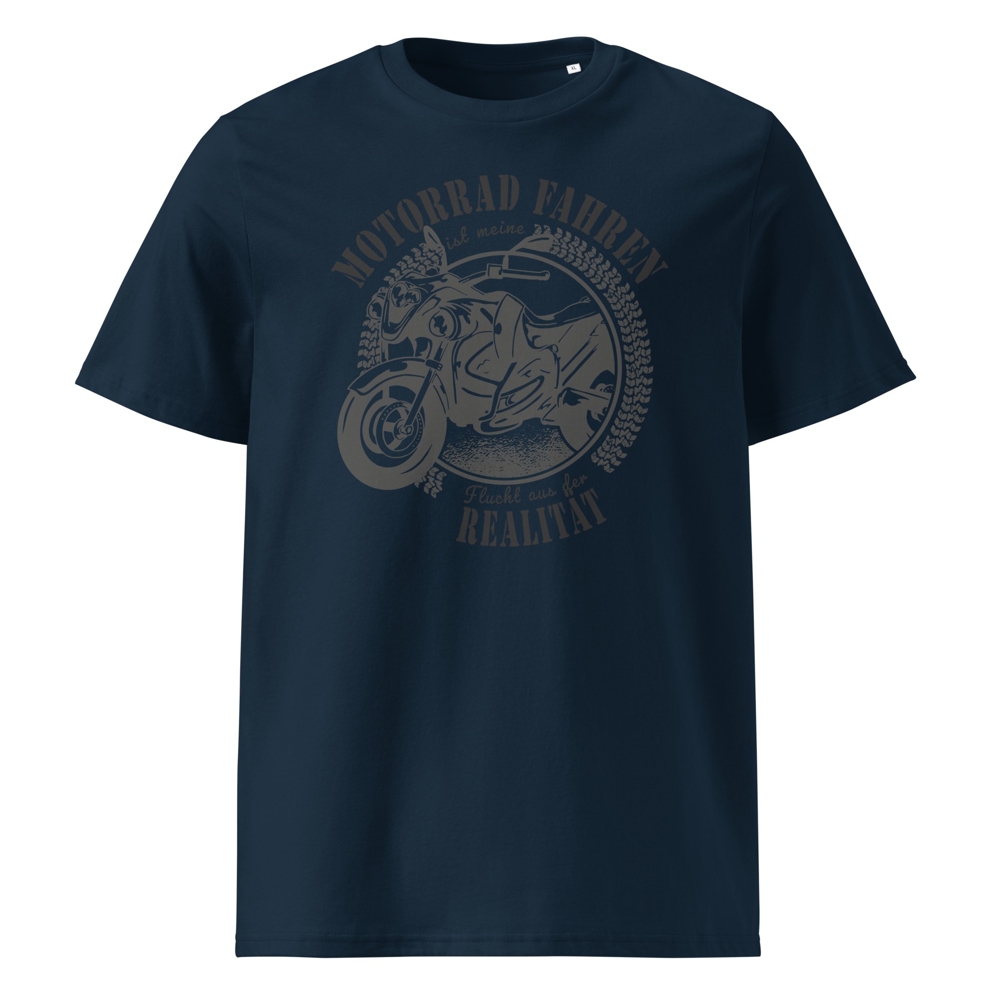 Motorrad fahren ist meine Flucht aus der Realität - Unisex-Bio-Baumwoll-T-Shirt – Bild 3