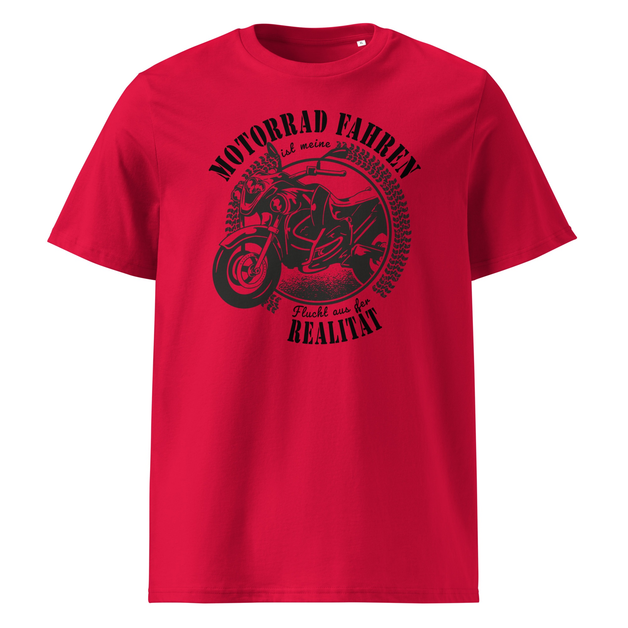 Motorrad fahren ist meine Flucht aus der Realität - Unisex-Bio-Baumwoll-T-Shirt – Bild 5