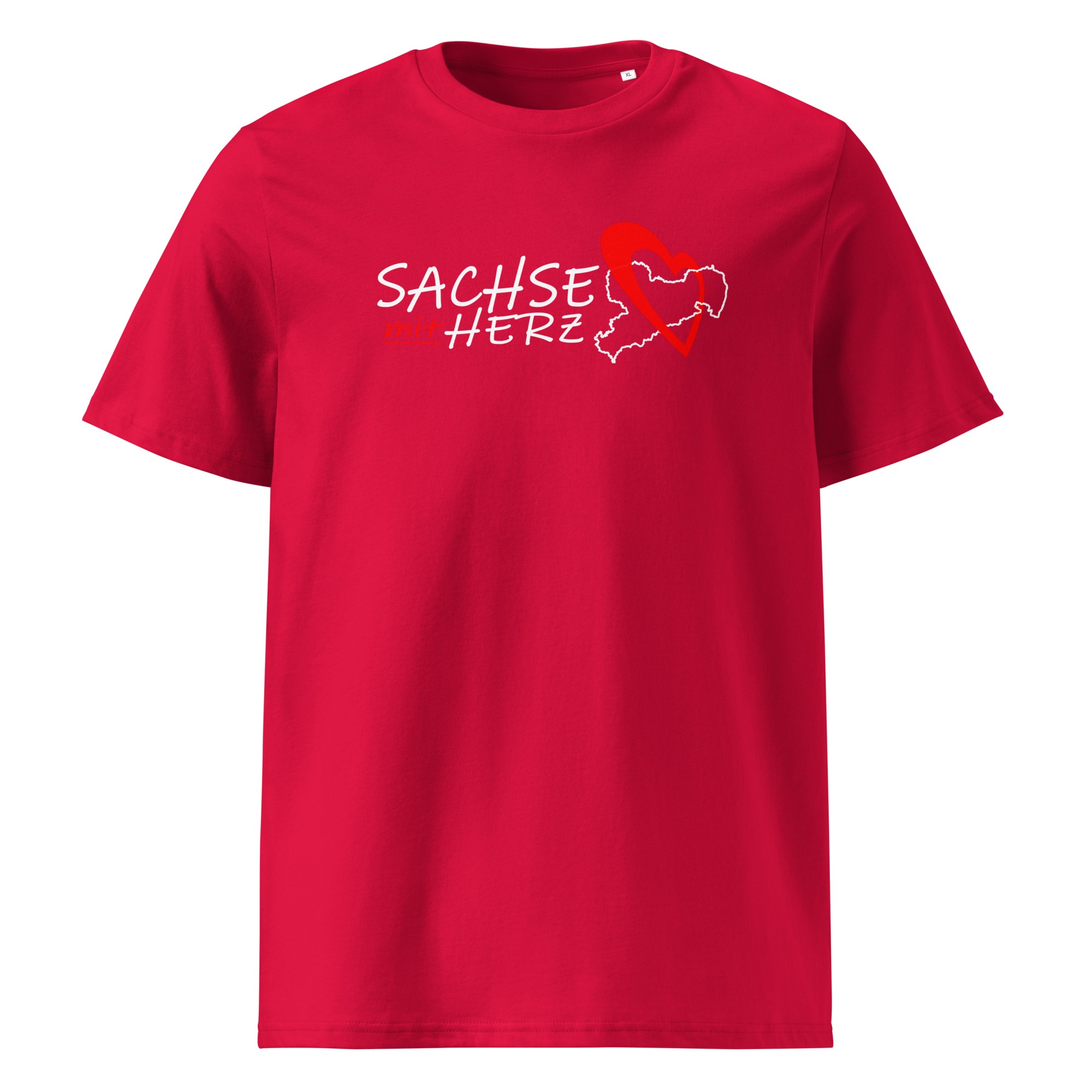 Sachse mit Herz - Unisex-Bio-Baumwoll-T-Shirt – Bild 5