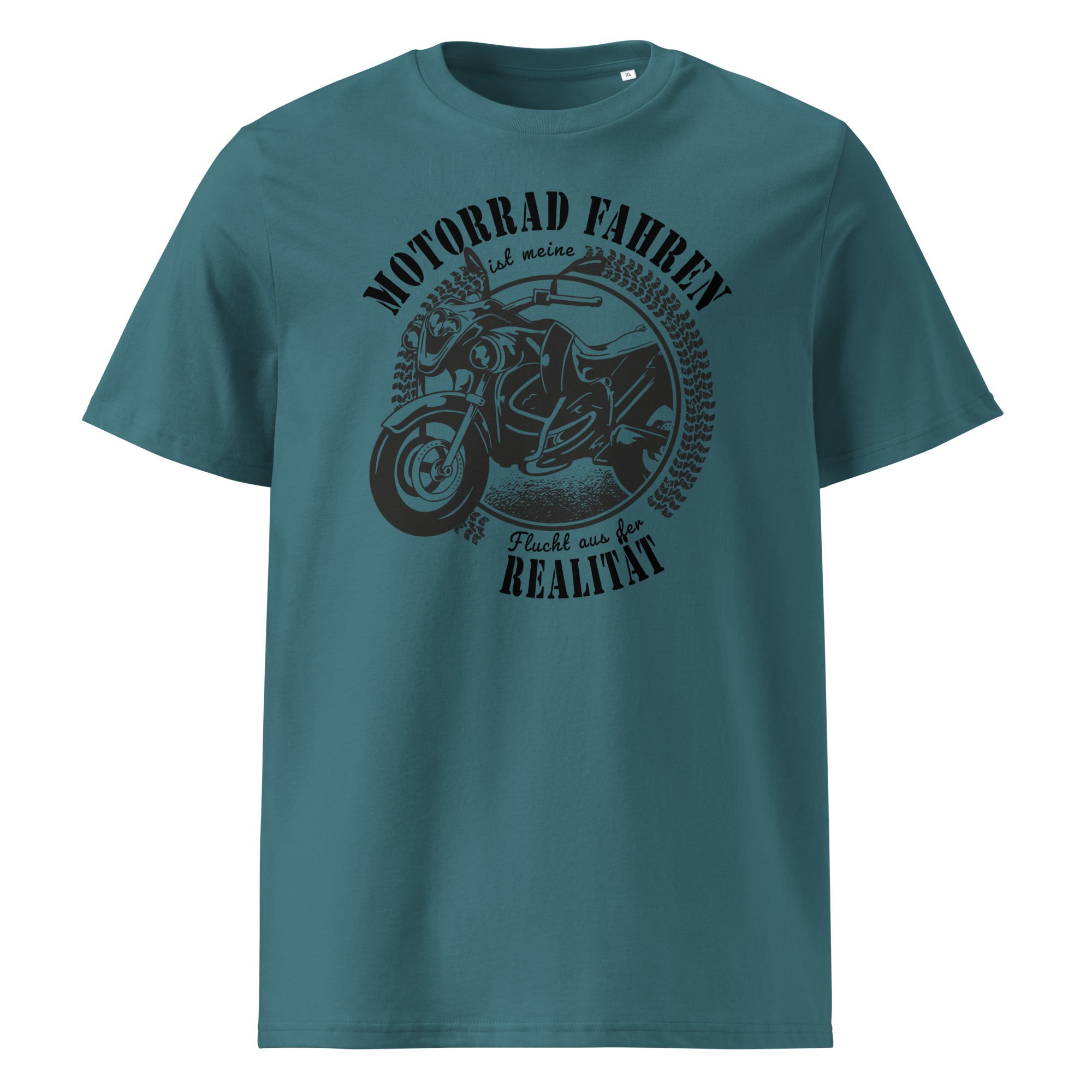 Motorrad fahren ist meine Flucht aus der Realität - Unisex-Bio-Baumwoll-T-Shirt – Bild 6