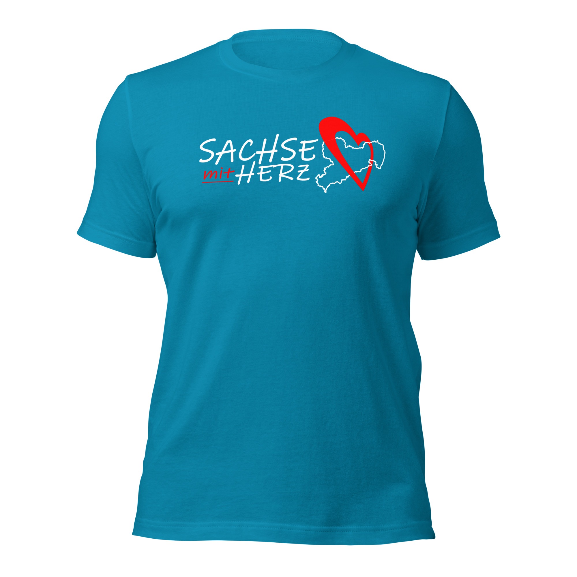 Sachse mit Herz - Damen-Unisex-T-Shirt – Bild 6