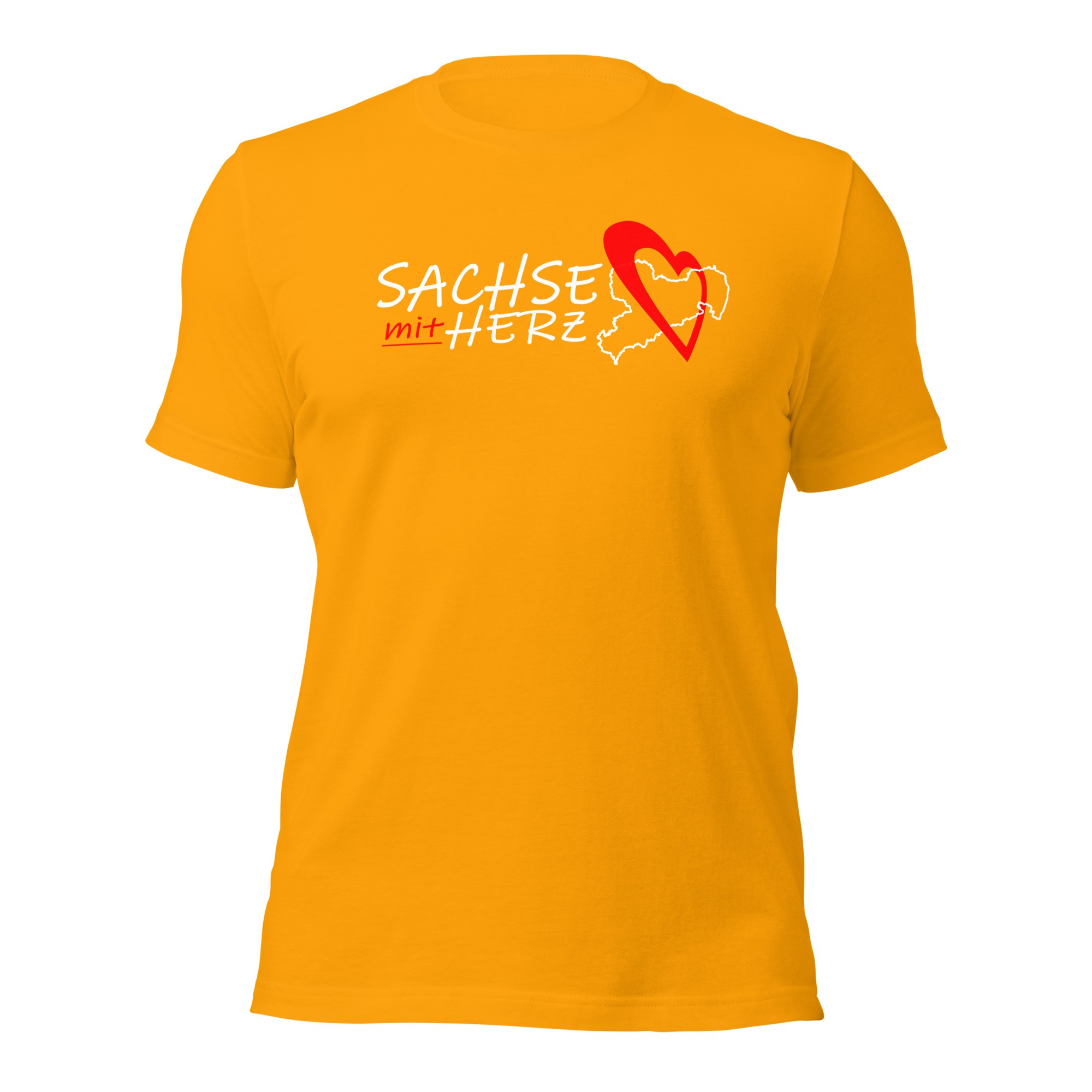 Sachse mit Herz - Damen-Unisex-T-Shirt – Bild 8