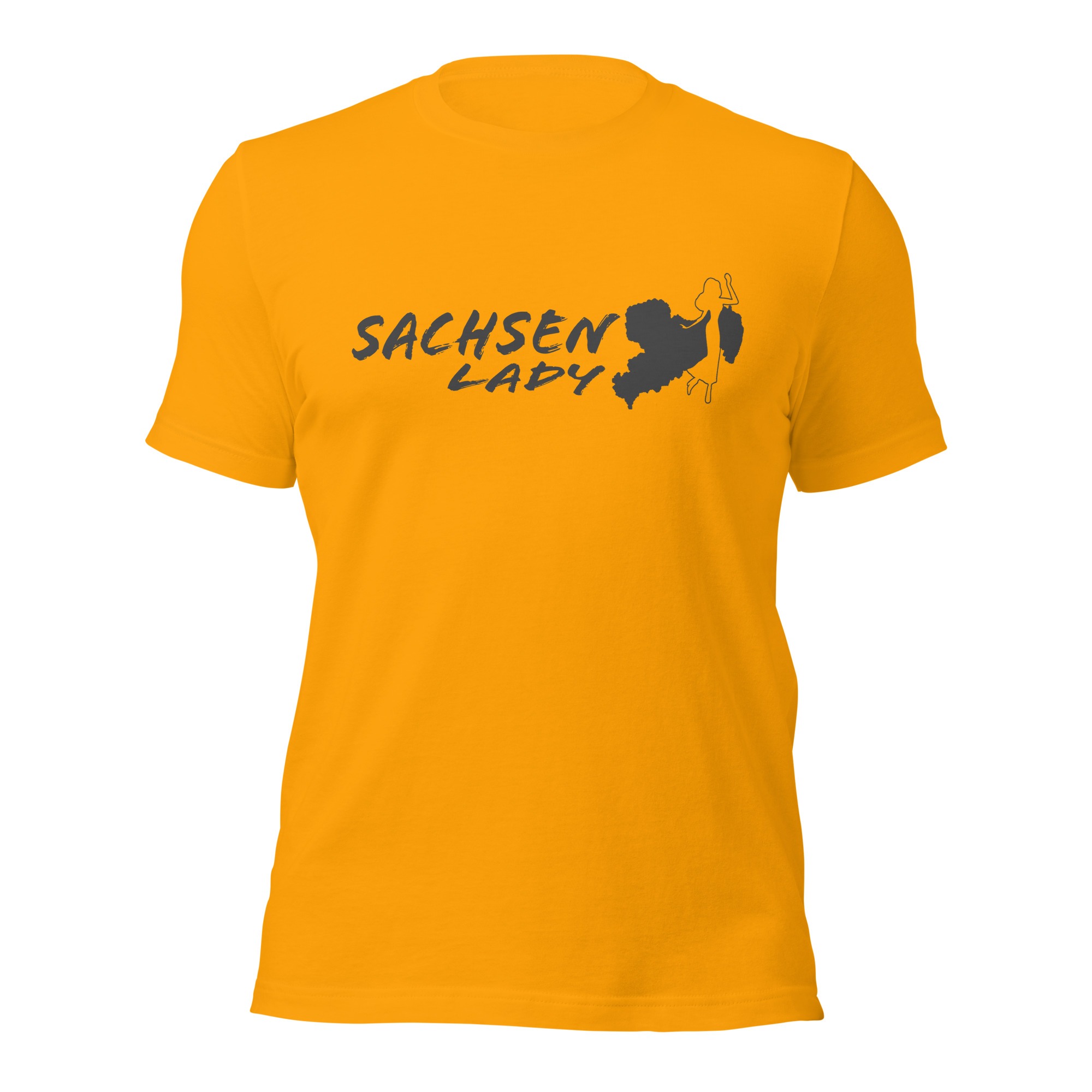 Sachsen Lady - Damen-Unisex-T-Shirt – Bild 3