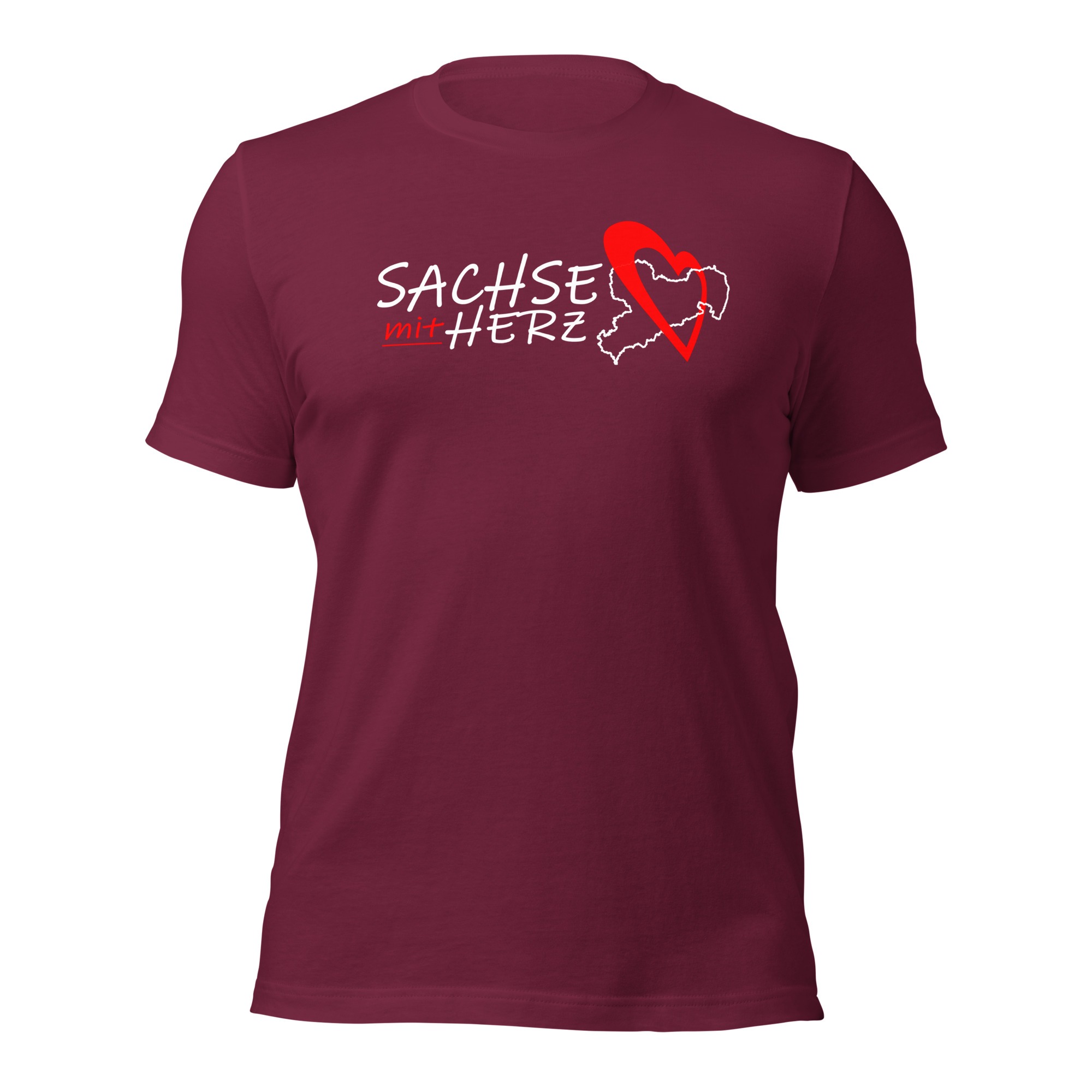 Sachse mit Herz - Damen-Unisex-T-Shirt – Bild 4