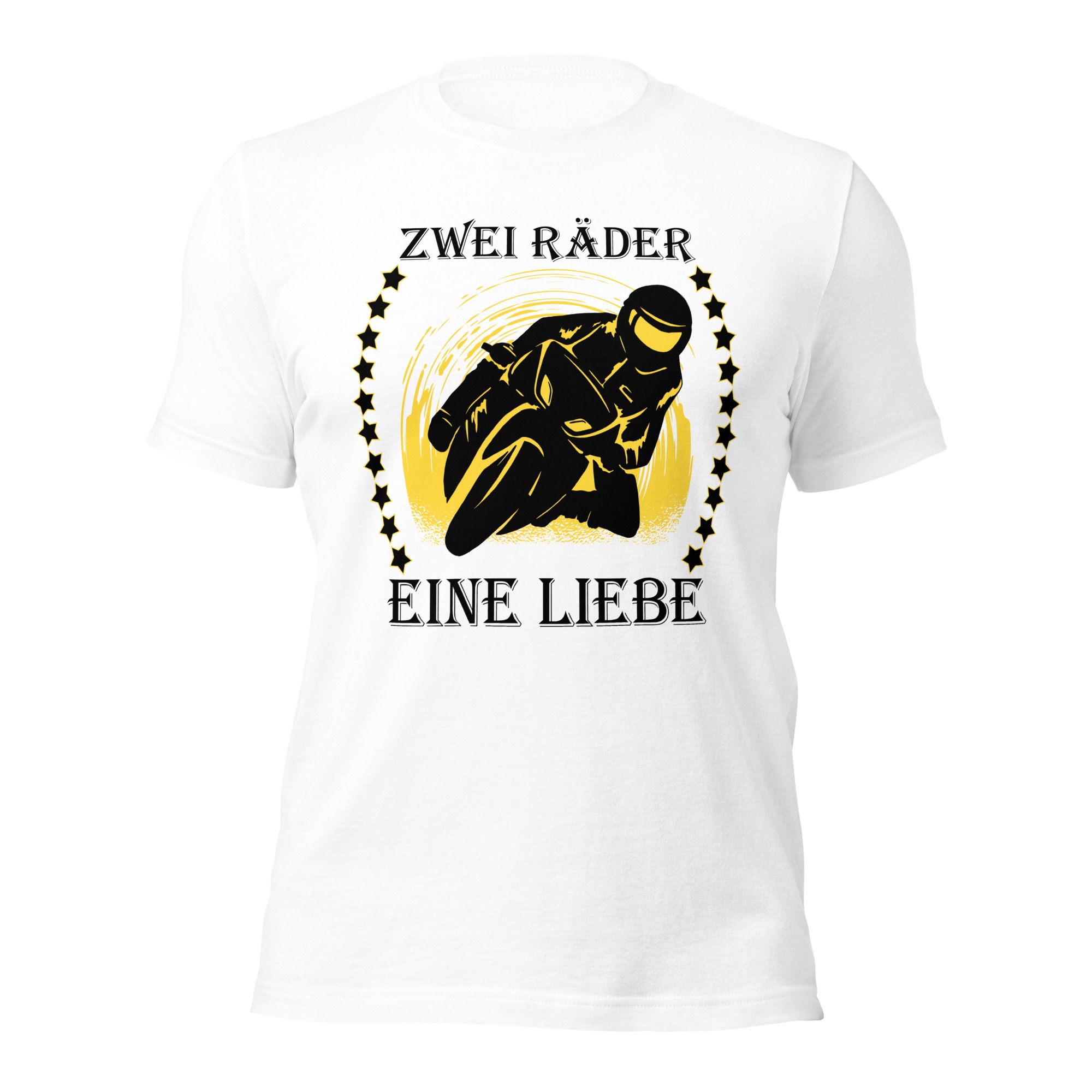Zwei Räder eine Liebe - Motorrad - Damen-Unisex-T-Shirt – Bild 4