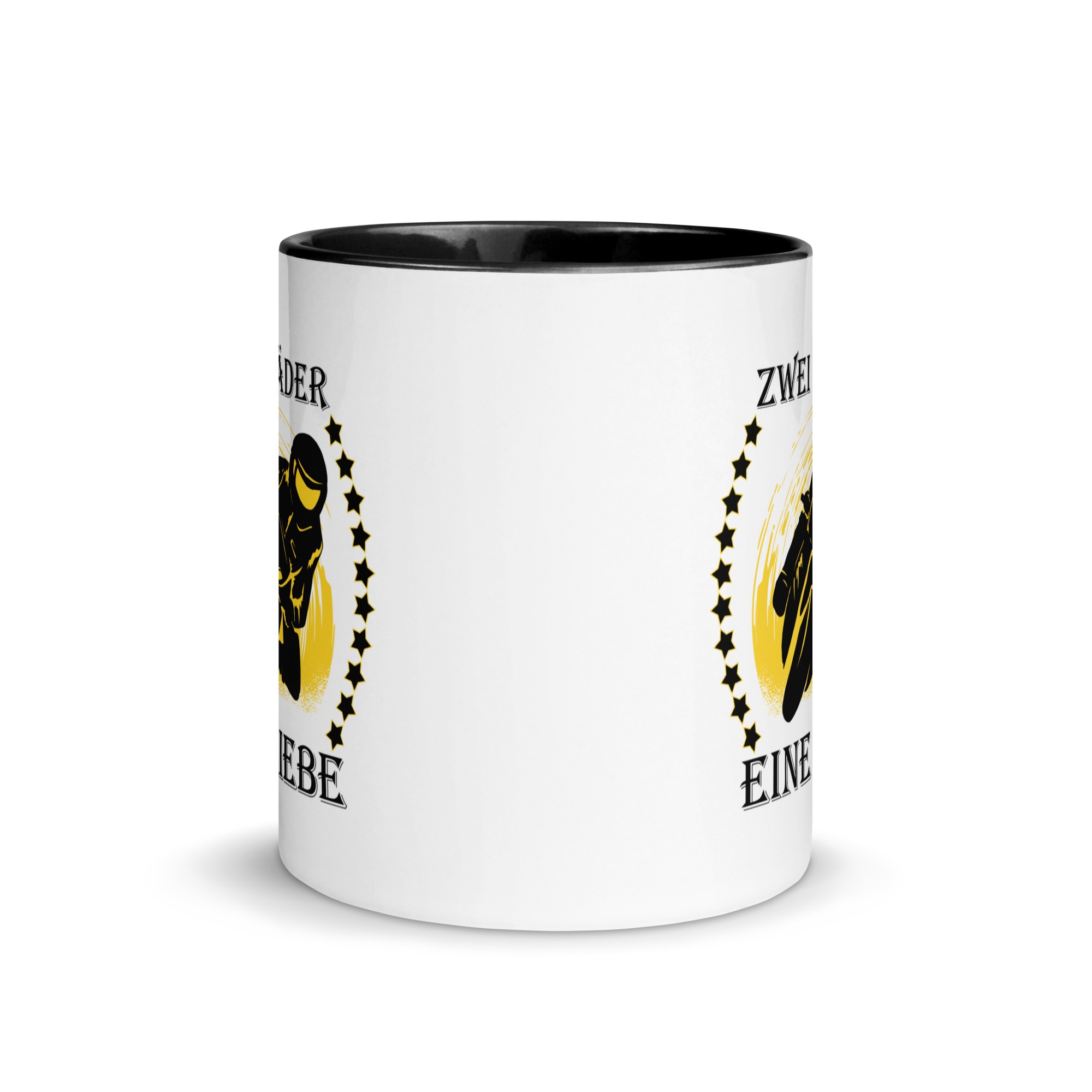 Zwei Räder eine Liebe - Motorrad - Tasse mit farbiger Innenseite – Bild 3