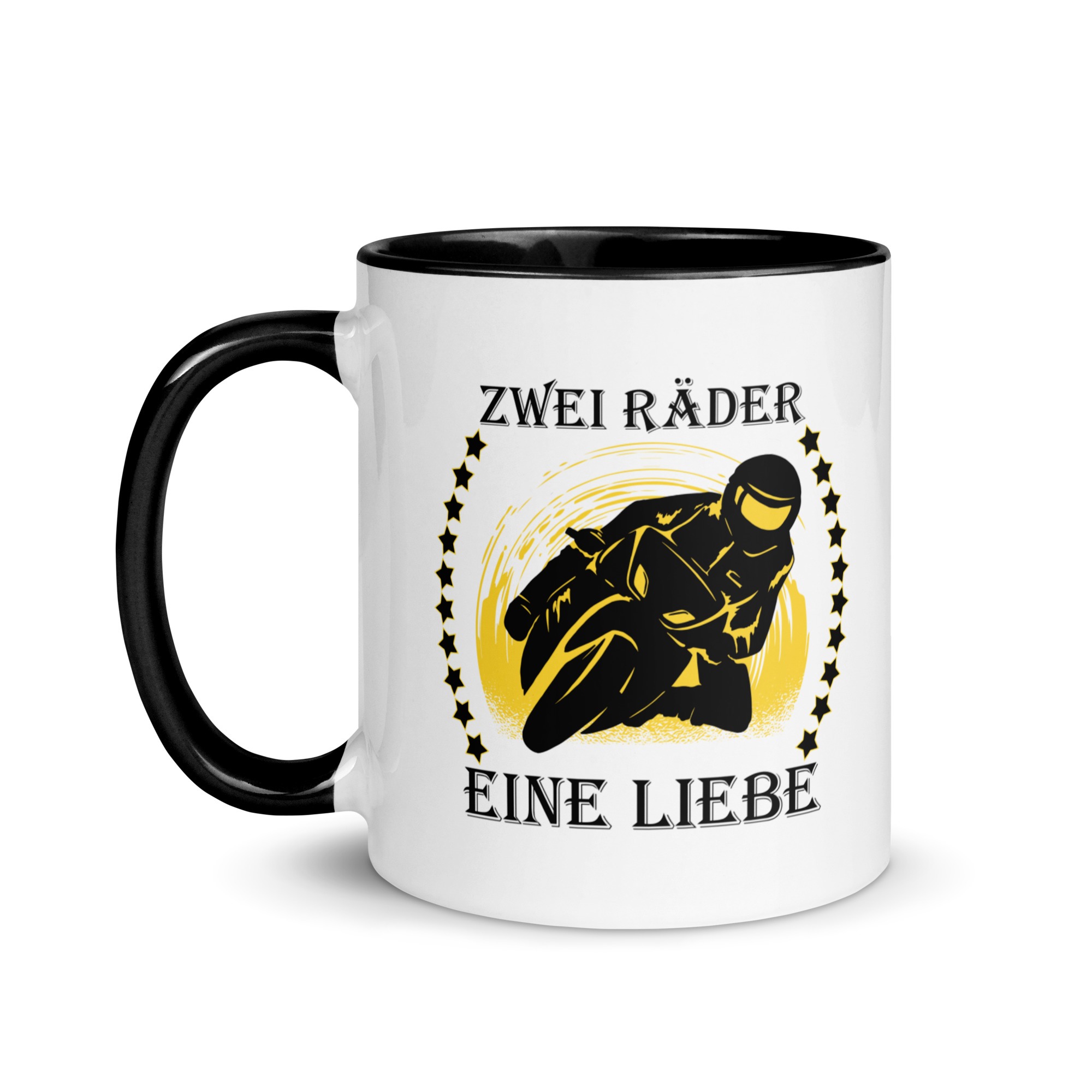 Zwei Räder eine Liebe - Motorrad - Tasse mit farbiger Innenseite – Bild 4