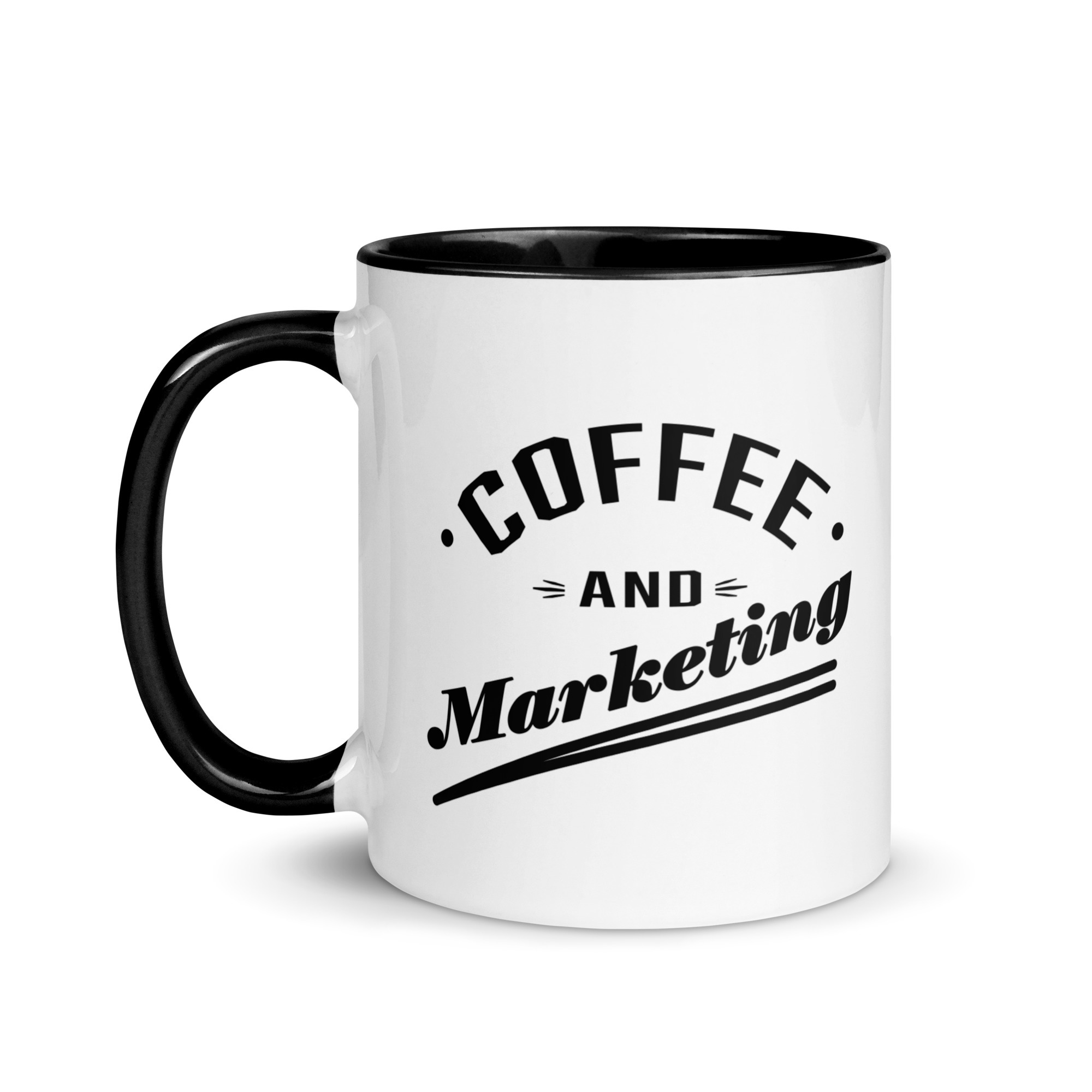 Coffe & Marketing - Kaffee - Tasse mit farbiger Innenseite – Bild 3