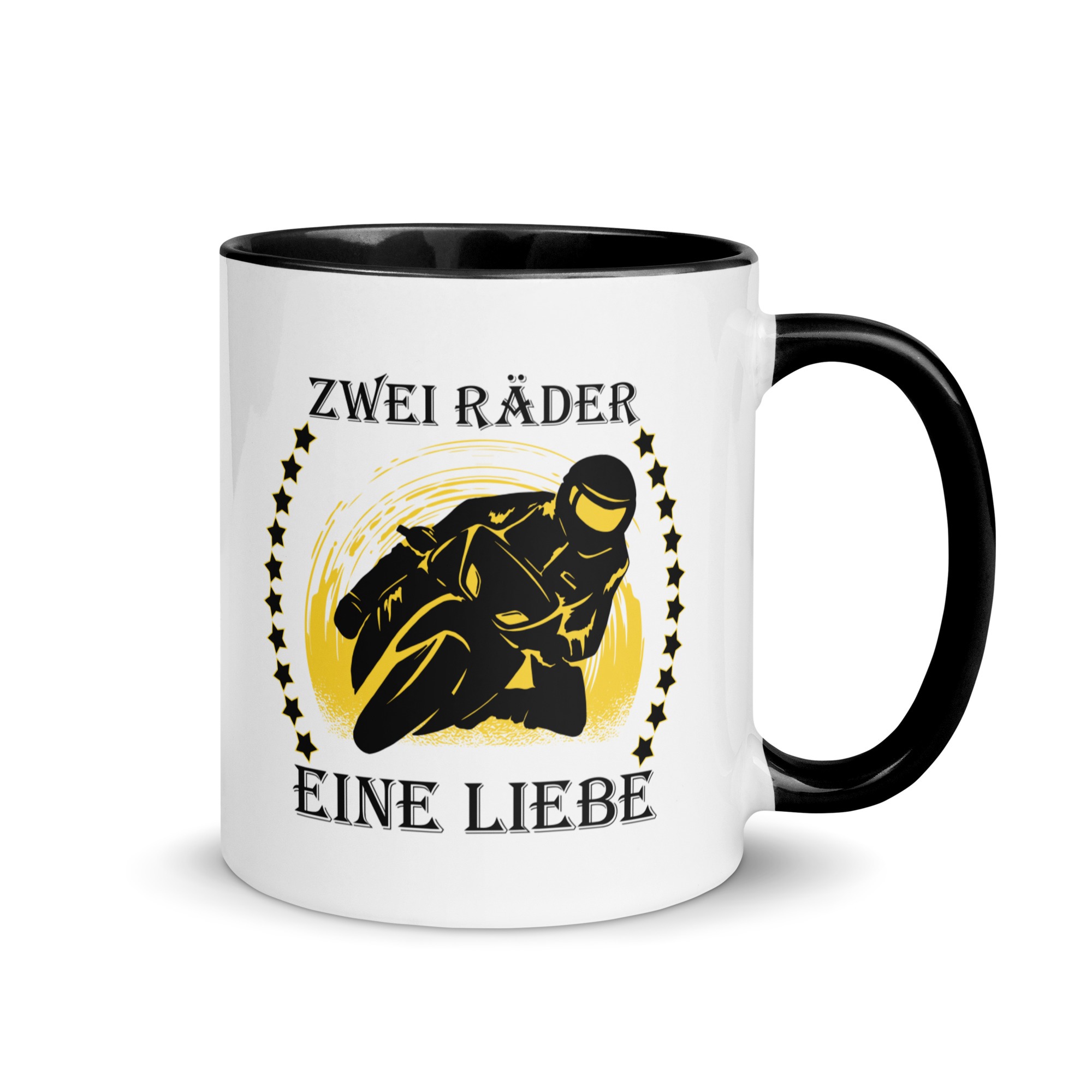 Zwei Räder eine Liebe - Motorrad - Tasse mit farbiger Innenseite – Bild 2
