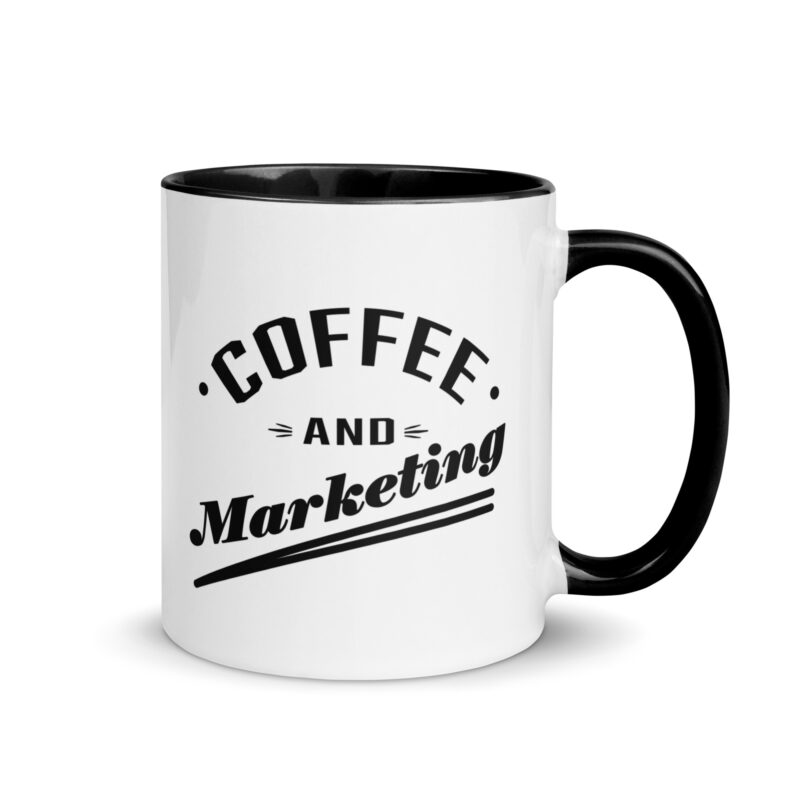 Coffe & Marketing - Kaffee - Tasse mit farbiger Innenseite