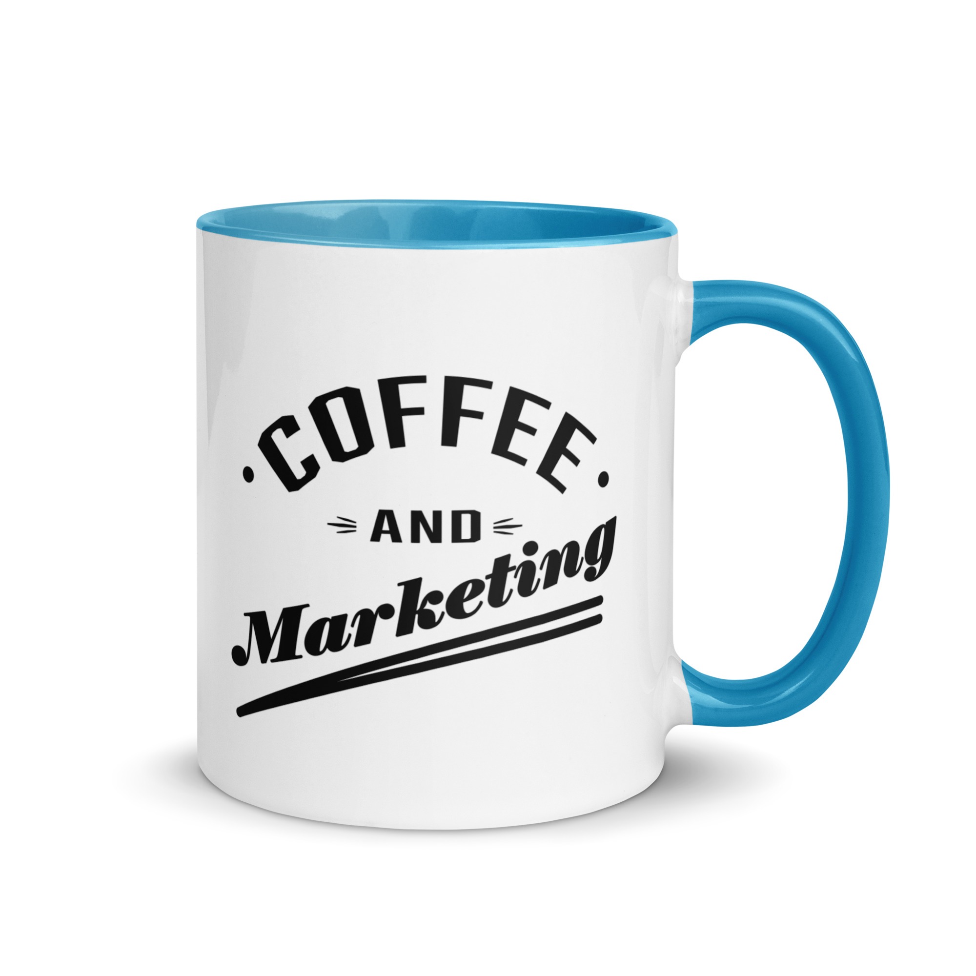 Coffe & Marketing - Kaffee - Tasse mit farbiger Innenseite – Bild 10