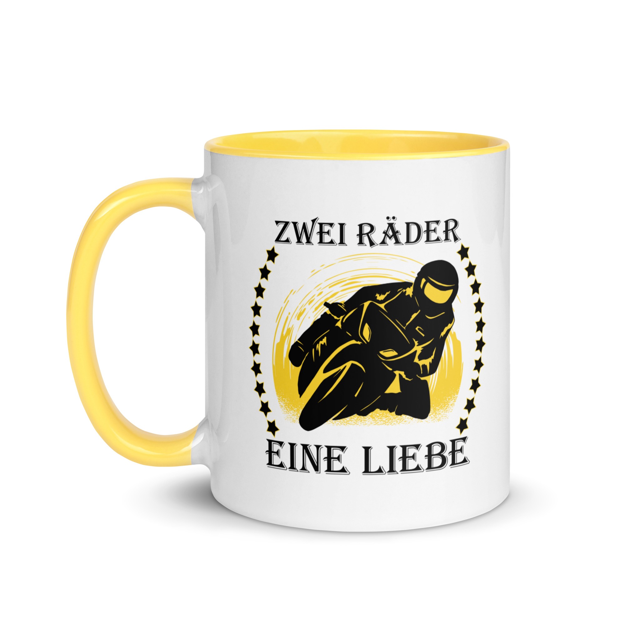 Zwei Räder eine Liebe - Motorrad - Tasse mit farbiger Innenseite – Bild 6