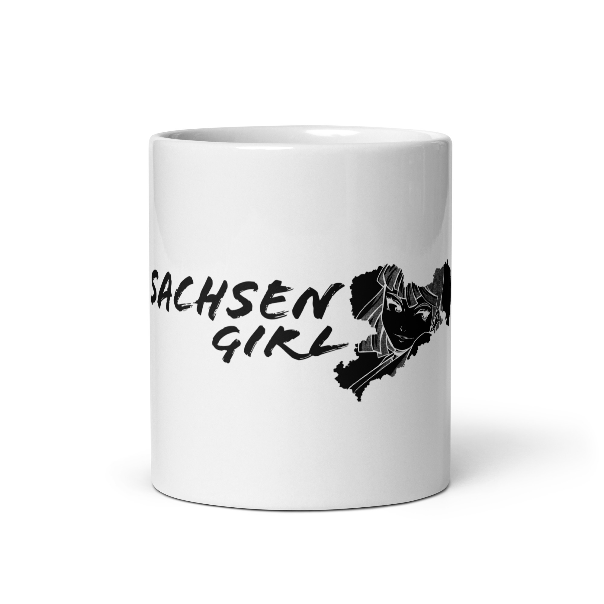 Sachsen Girl - Weiße, glänzende Tasse