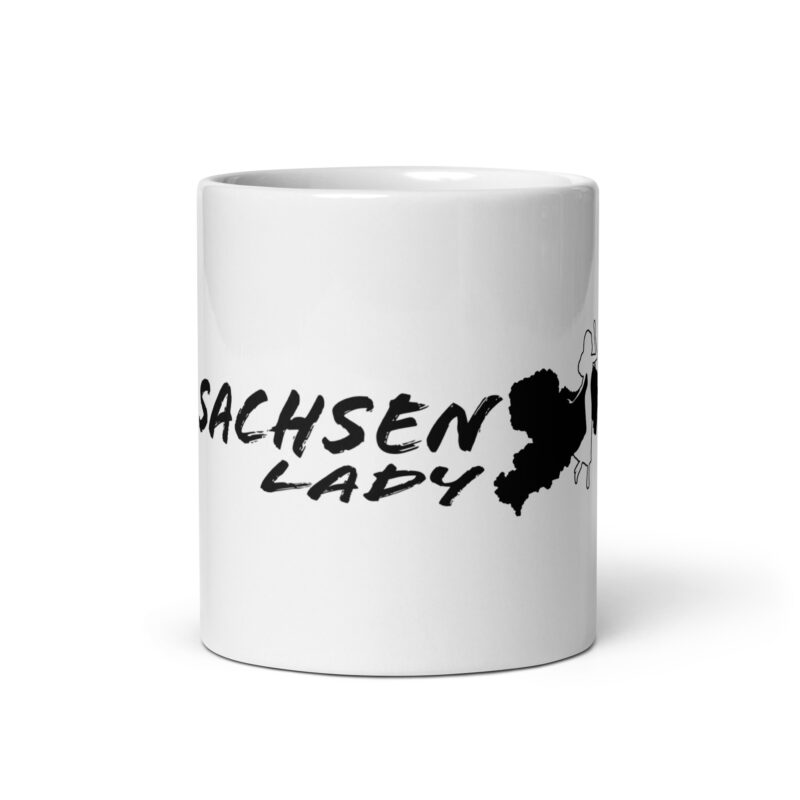 Sachsen Lady - Weiße, glänzende Tasse