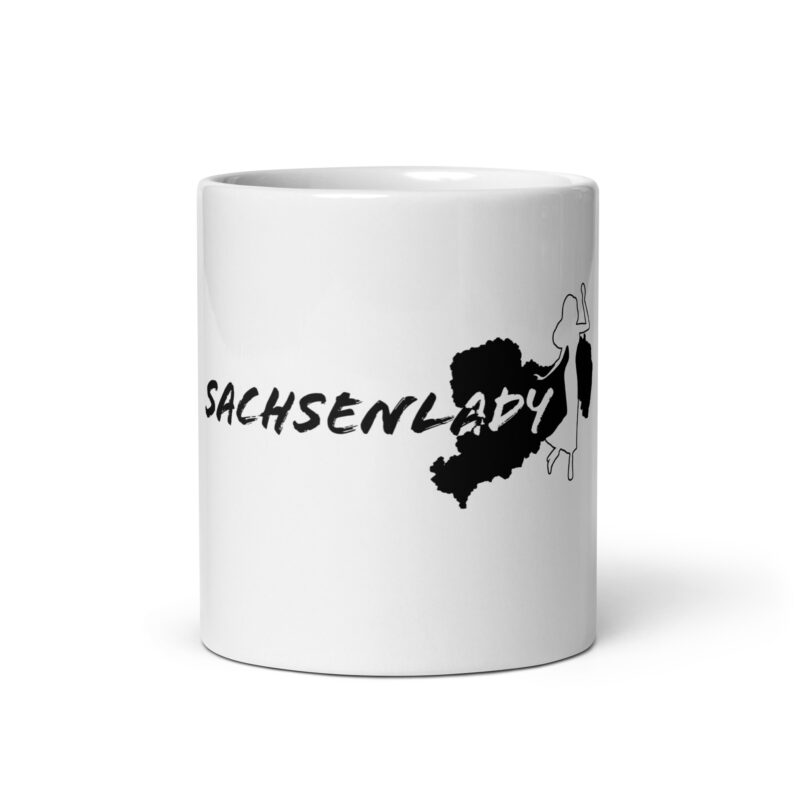 Sachsen Lady - Weiße, glänzende Tasse