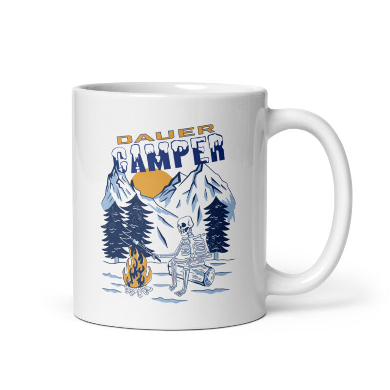 Dauercamper - Weiße, glänzende Tasse